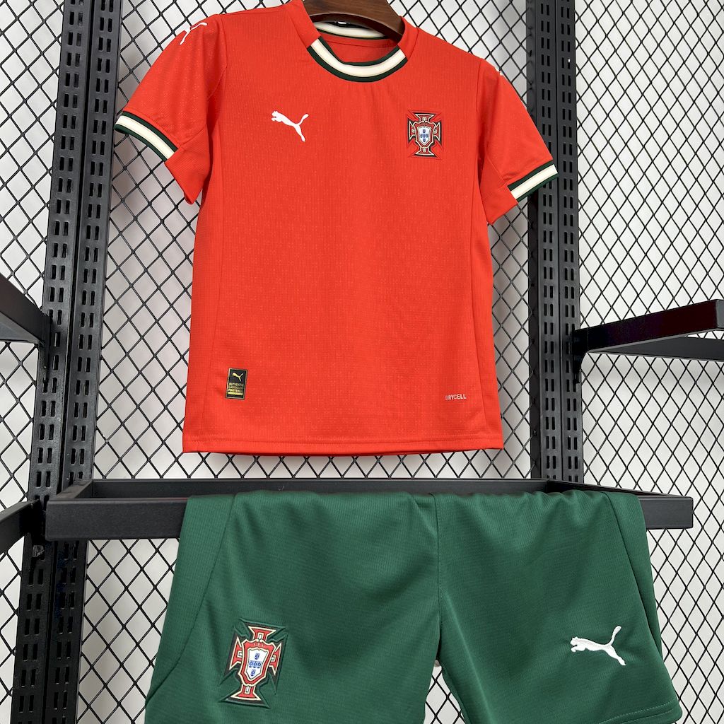 Portugal 2025-26 Home Kids Kit - SOCCERDEALSHOP