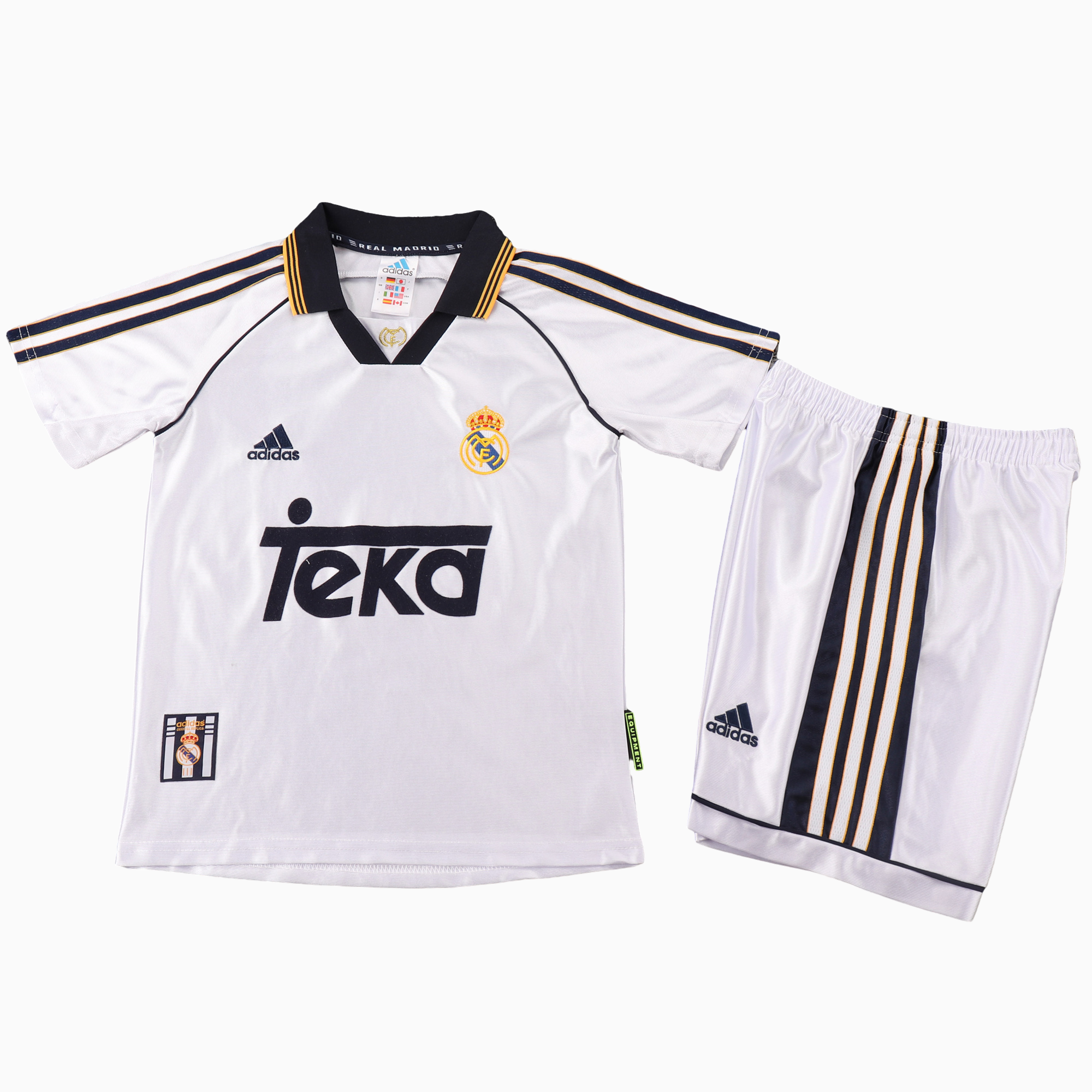 Retro Real Madrid 1998-00 Home Kids Kit - SOCCERDEALSHOP