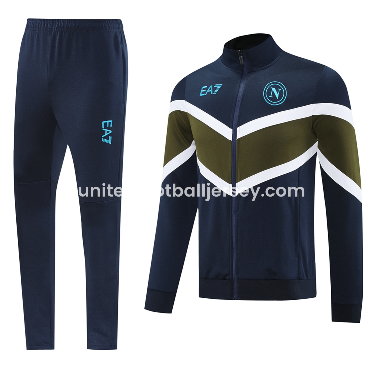 Napoli 24-25 Throwback Jacket Training Tracksuit - Deep Blue Jackets & Pants - SOCCERDEALSHOP