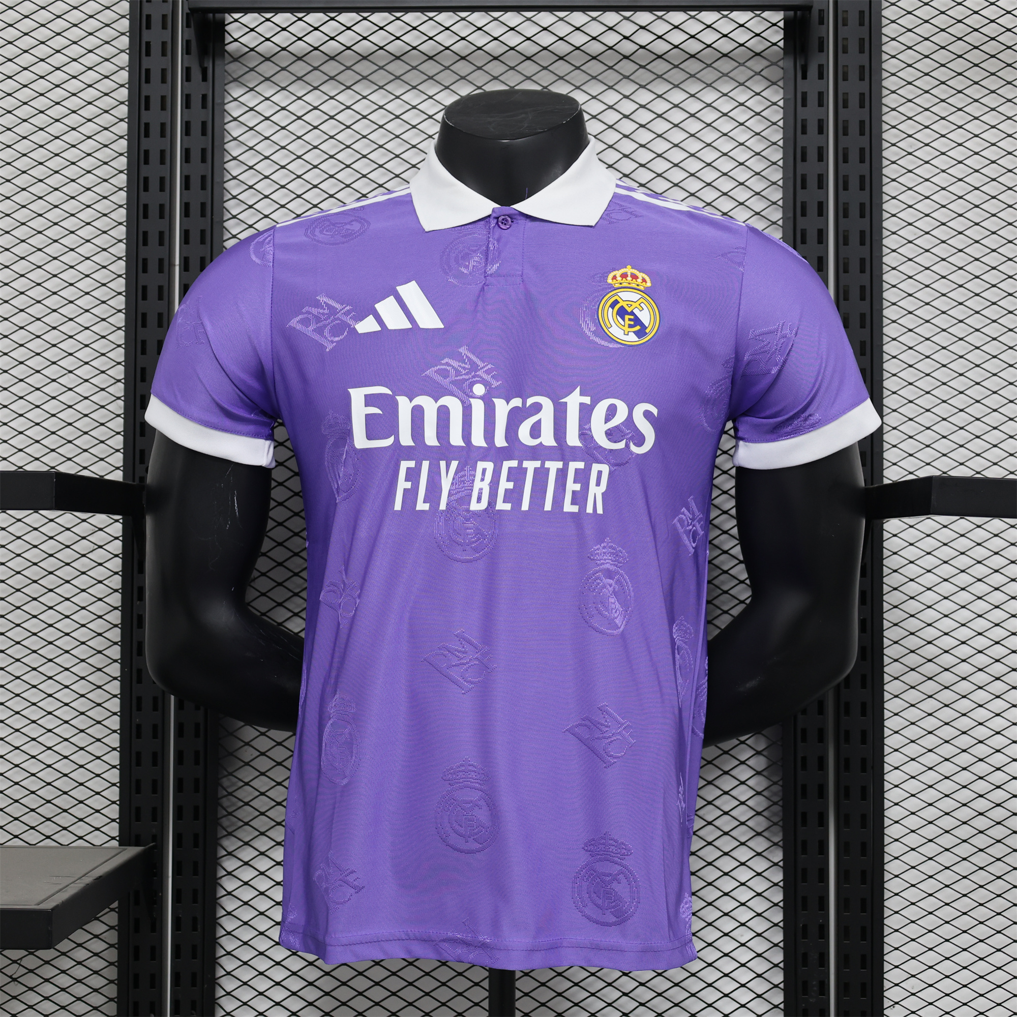 Real Madrid 24-25 Purple LOGO Special Edition Jersey - Player Version - SOCCERDEALSHOP