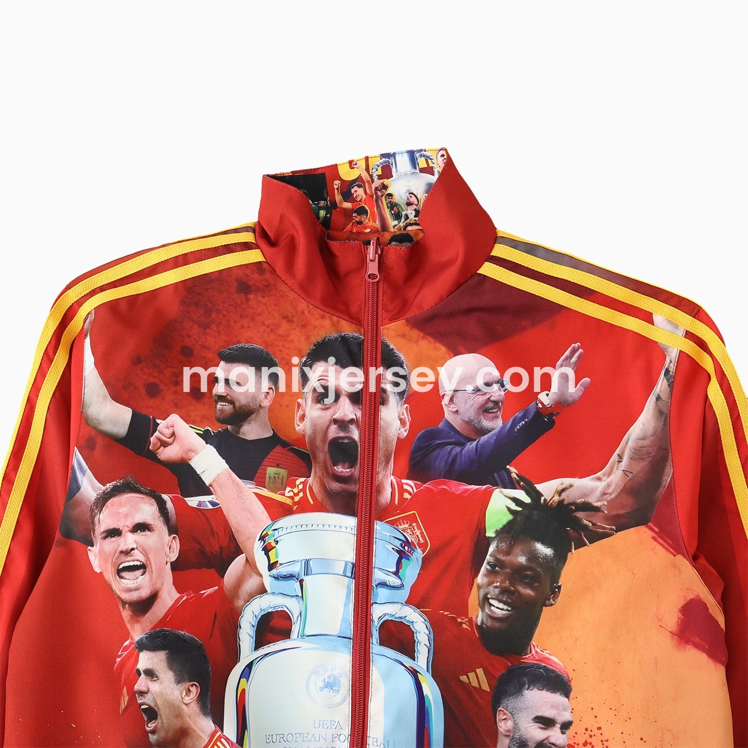 Spain 24-25 Red Double Sided Reversible Windbreaker - 2024 EURO Championship - SOCCERDEALSHOP