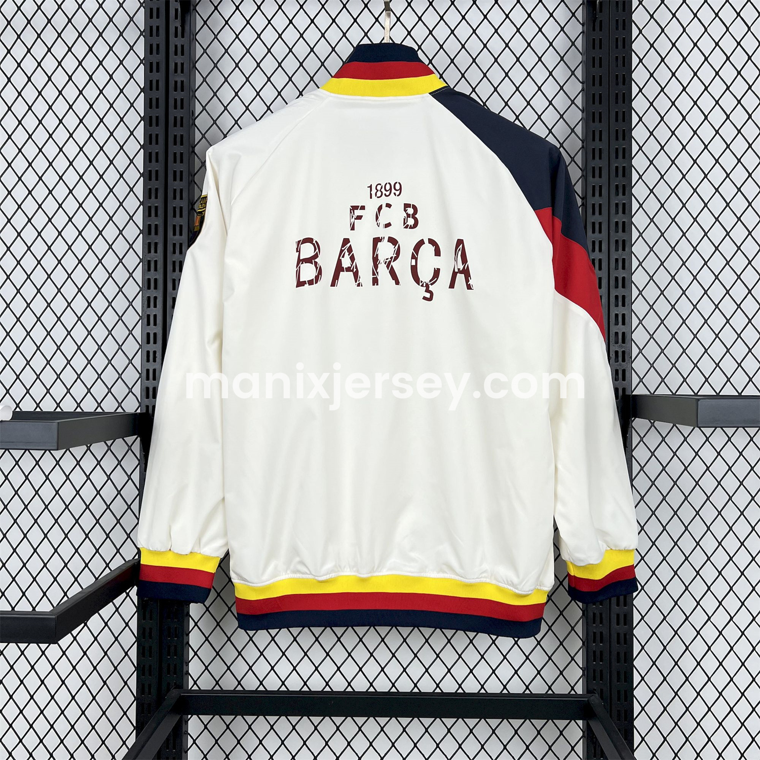 B.A.R.S.A Retro 1994-95 Player Windbreaker - White - SOCCERDEALSHOP