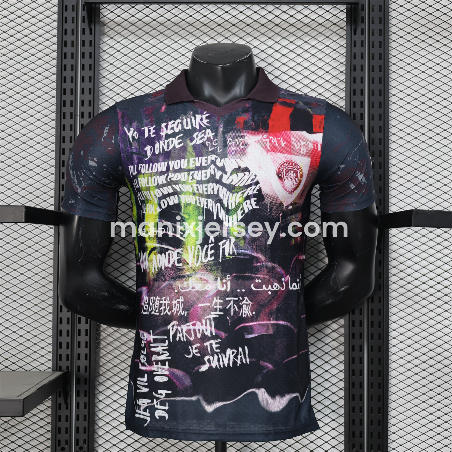 Manchester City 24-25 Black Graffiti Special Edition Jersey - Player Version - SOCCERDEALSHOP