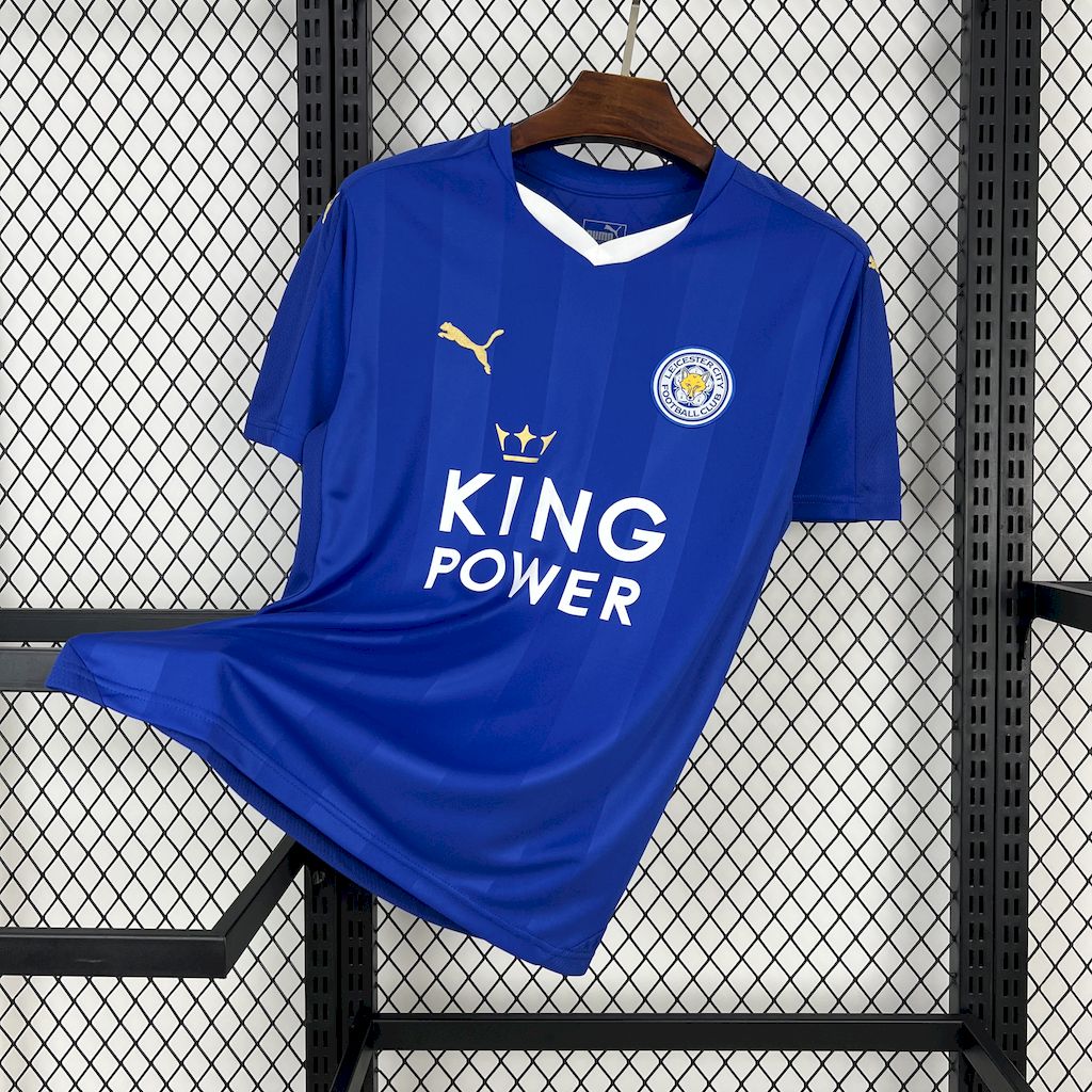 Retro Leicester City 2015-16 Home Jersey - SOCCERDEALSHOP