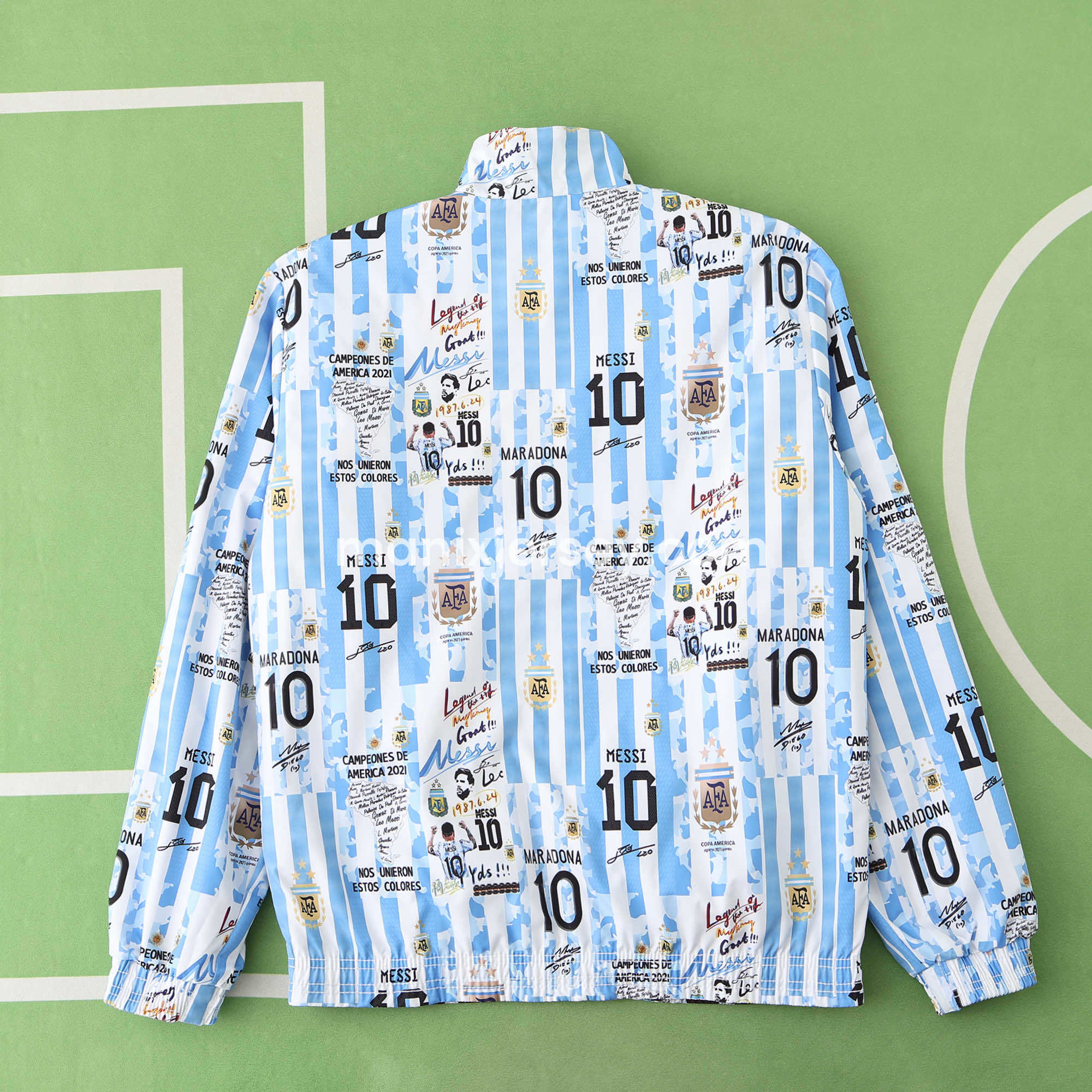 Argentina 24-25 Blue Double Sided Reversible Windbreaker - 2024 Copa America Championship - SOCCERDEALSHOP