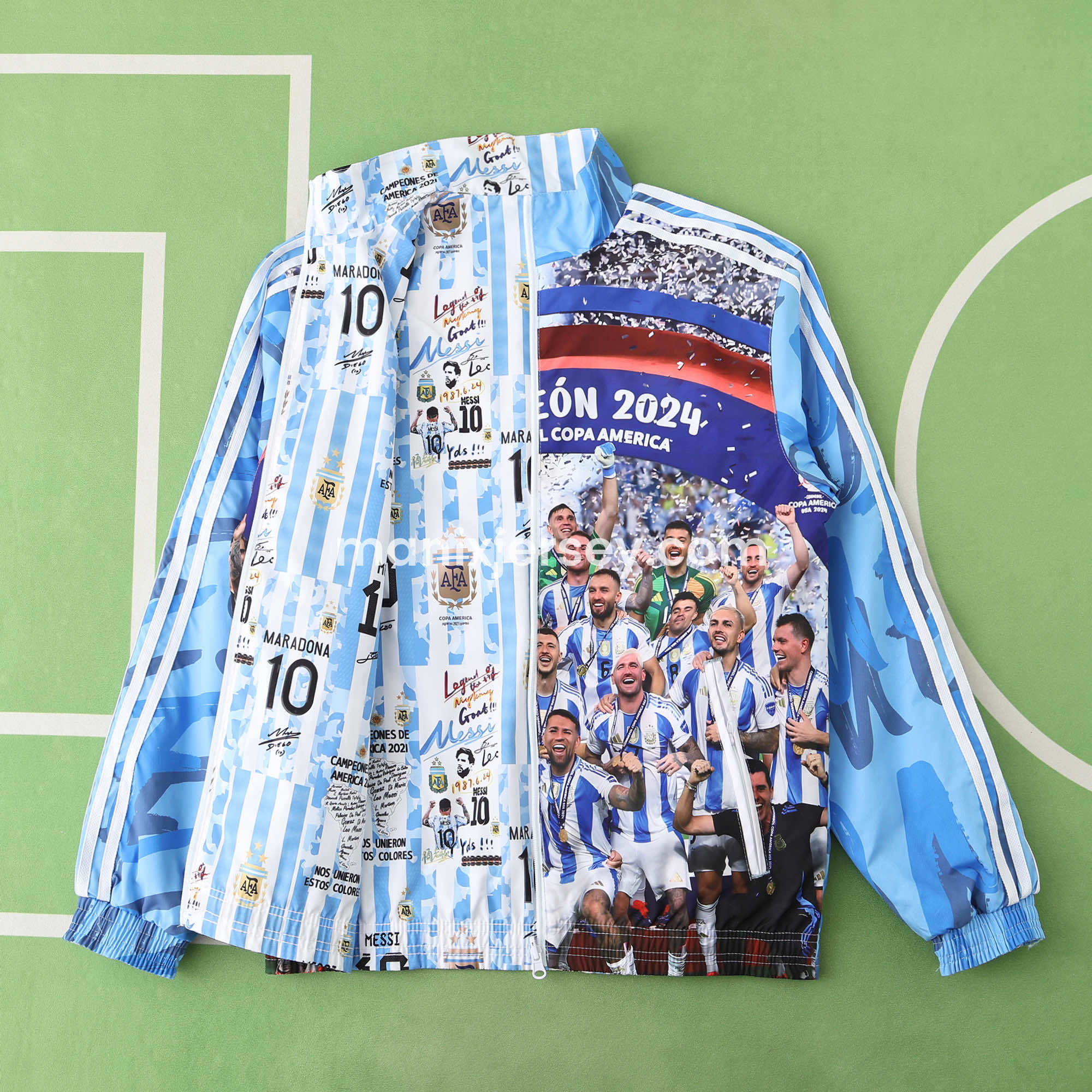 Argentina 24-25 Blue Double Sided Reversible Windbreaker - 2024 Copa America Championship - SOCCERDEALSHOP