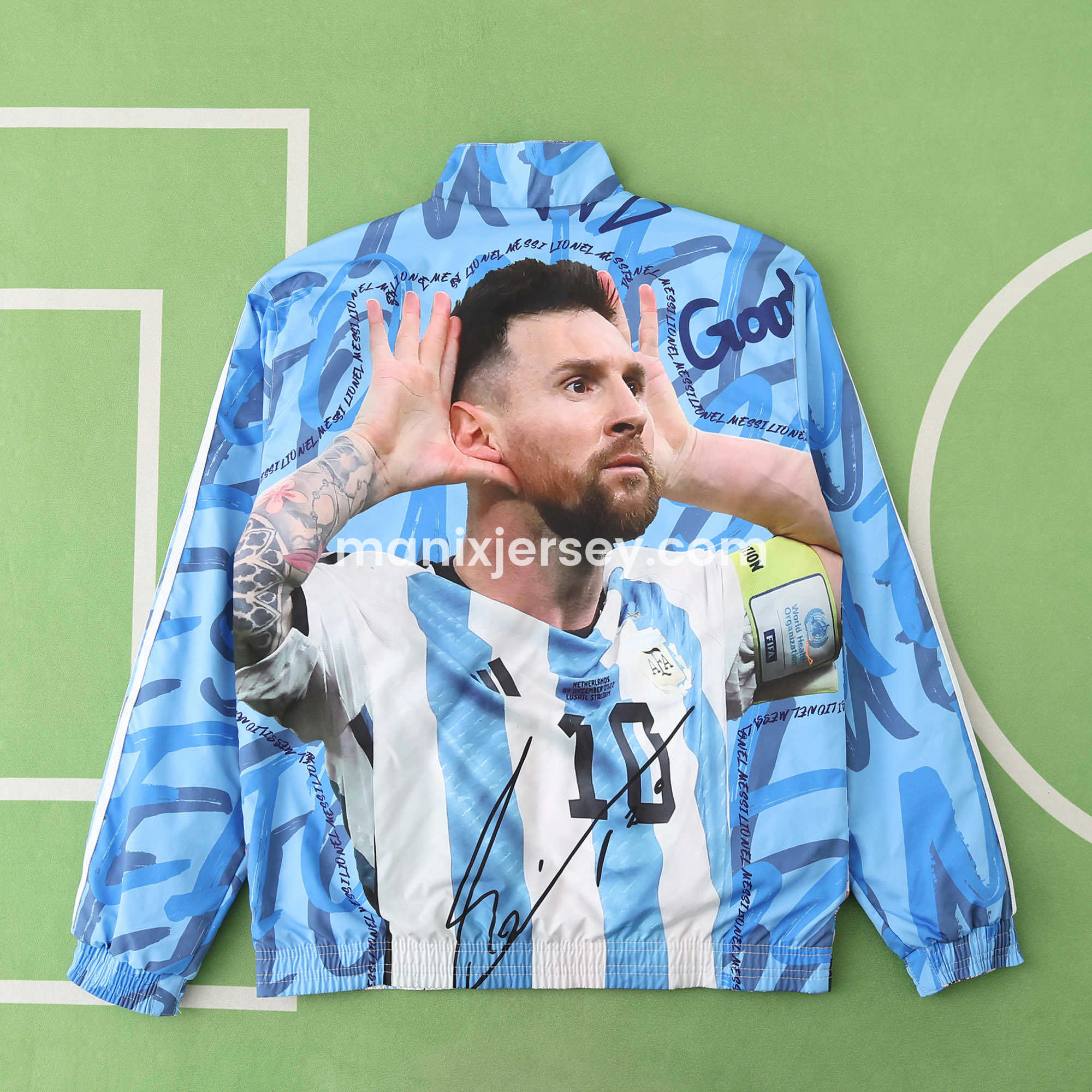 Argentina 24-25 Blue Double Sided Reversible Windbreaker - 2024 Copa America Championship - SOCCERDEALSHOP