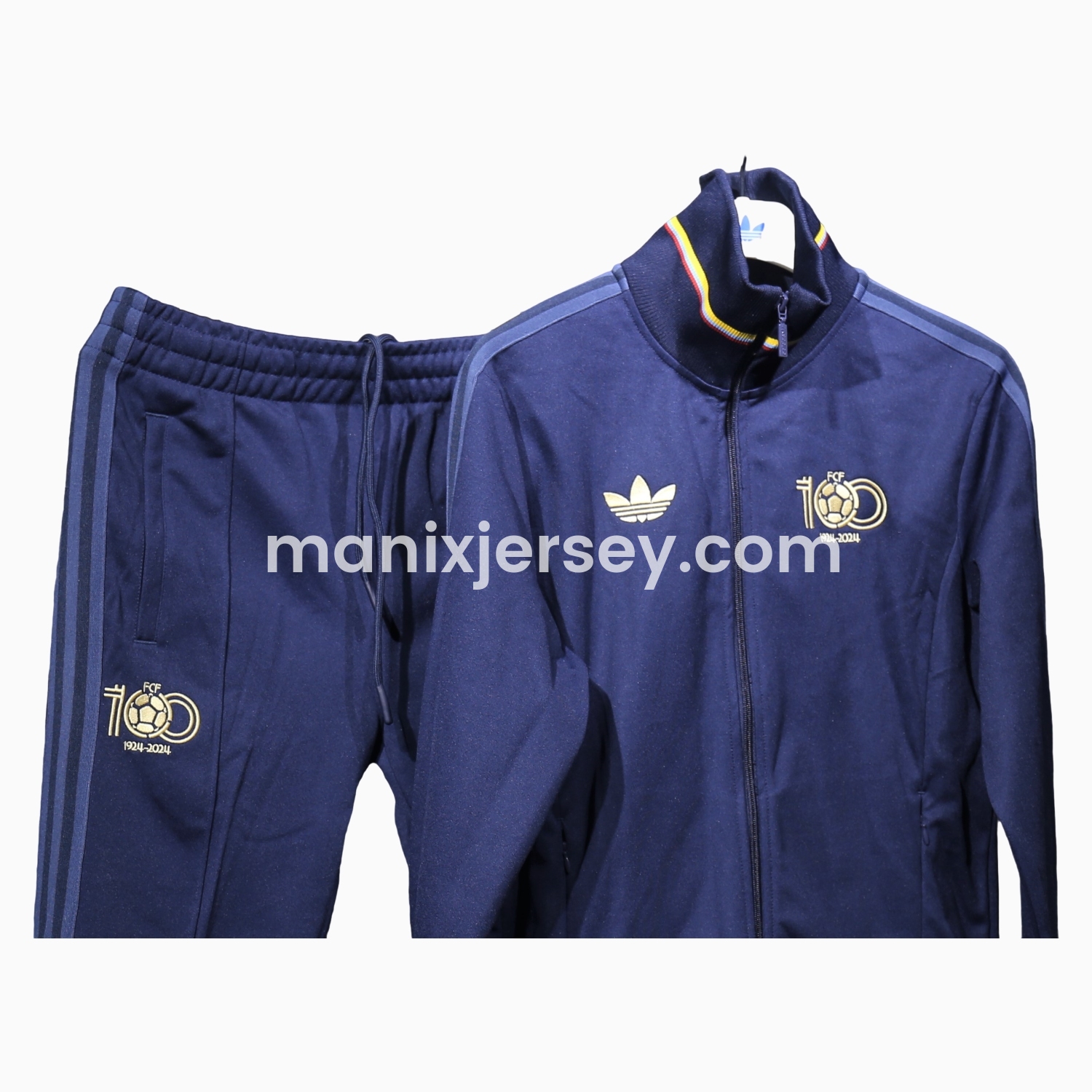 Colombia 2024 100th Anniversary Jacket Training Tracksuit - Deep Blue - SOCCERDEALSHOP