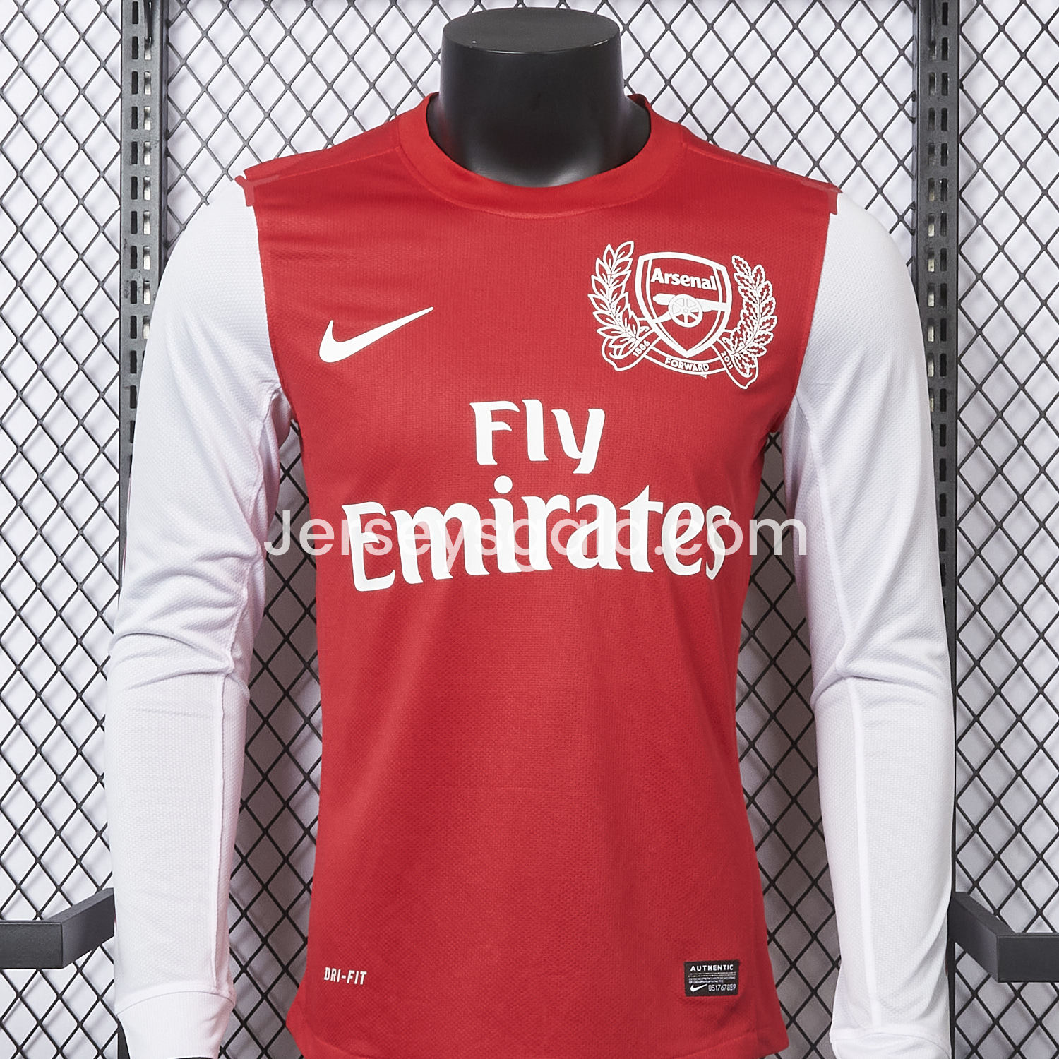 Retro Arsenal 2011-12 Home Long Sleeve Jersey - Player Version - SOCCERDEALSHOP