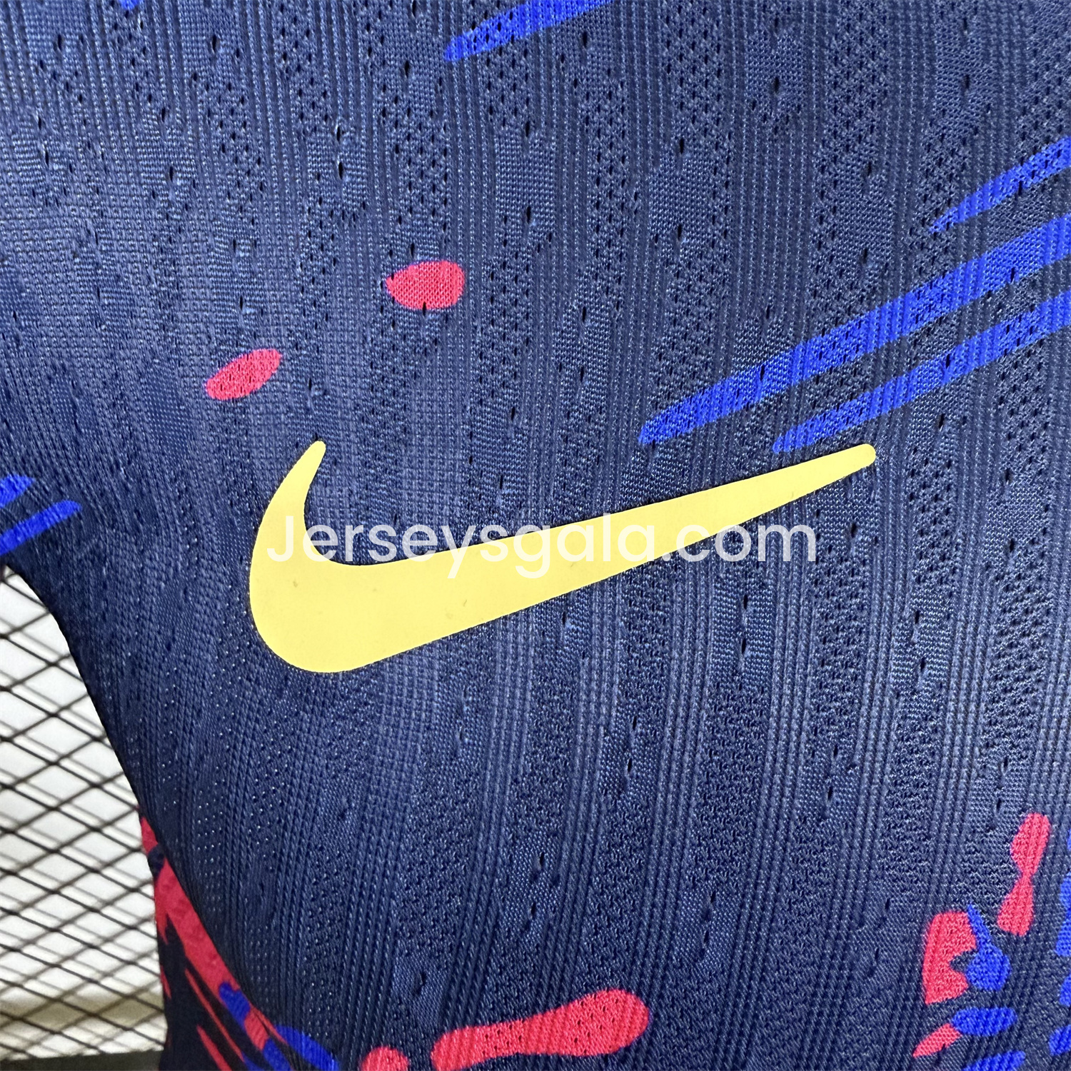 B.A.R.S.A 25-26 Red and Blue Graffiti Deep Blue Jersey - Player Version - SOCCERDEALSHOP