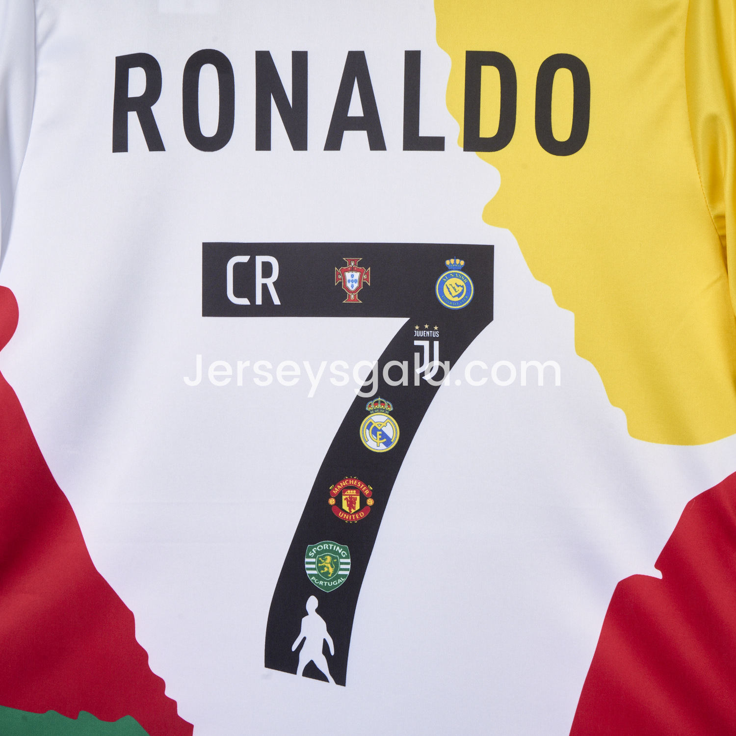 Cristiano Ronaldo Career Commemorative Jersey Real Madrid Manchester United Juventus Portugal Al Nassr Sporting CP - Fans Version - SOCCERDEALSHOP