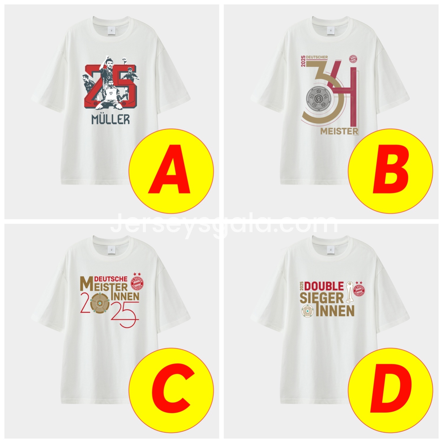 Bayern Munich Bundesliga Champions Deutscher Meister 2025 Unisex Pure Cotton T-shirt - SOCCERDEALSHOP