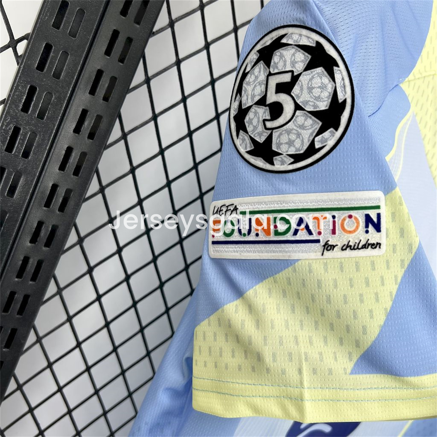 B.A.R.S.A 25-26 T90 Yellow Lines Light Blue Special Jersey - Fans Version - SOCCERDEALSHOP