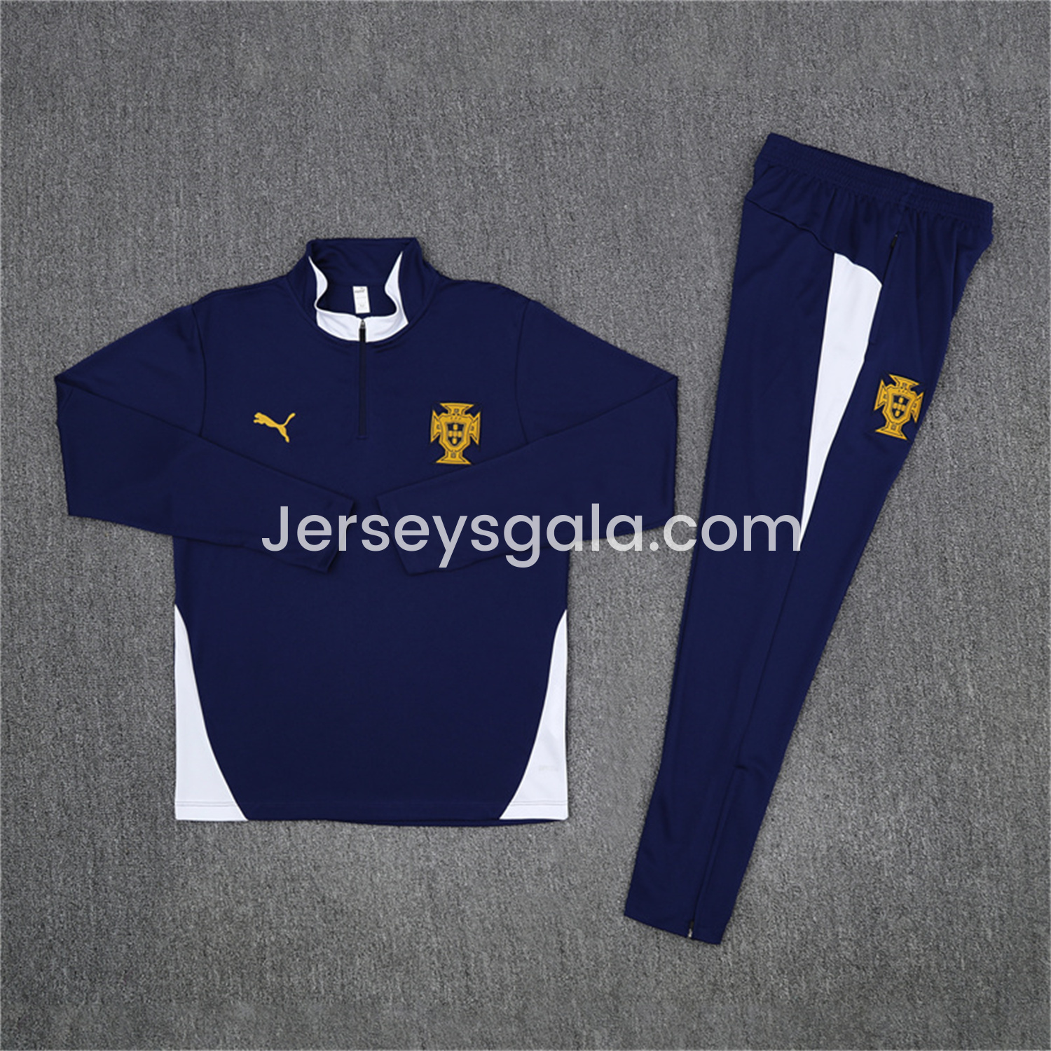 Portugal 25-26 Long Sleeve Training Set - Royal Blue - SOCCERDEALSHOP