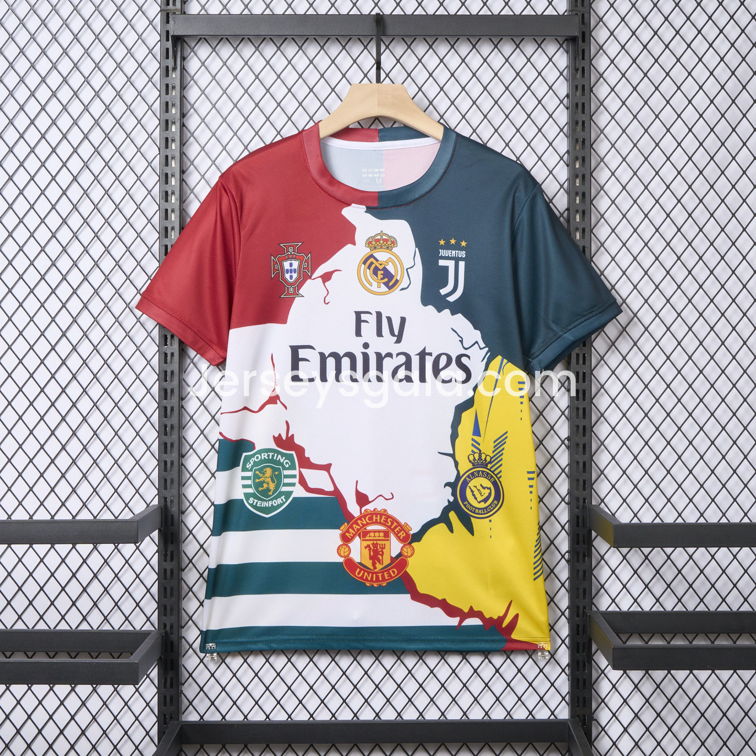 Cristiano Ronaldo Career Commemorative Jersey Real Madrid Juventus Portugal Manchester United Al Nassr Sporting CP - Fans Version - SOCCERDEALSHOP