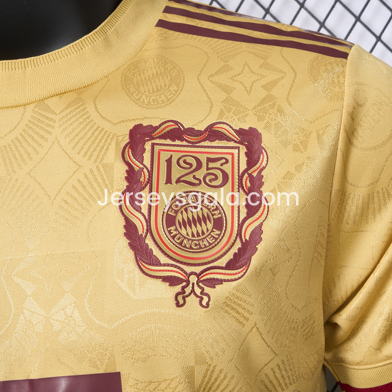 Bayern Munich 2025 Golden 125th Anniversary Jersey - Player Version - SOCCERDEALSHOP