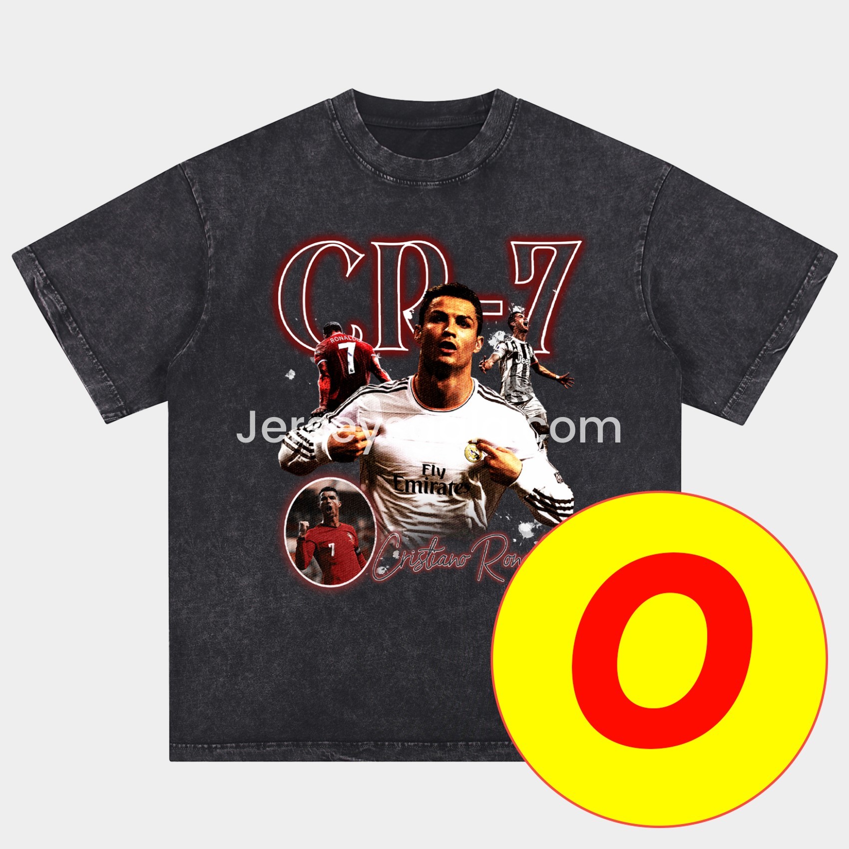Cristiano Ronaldo Portugal Real Madrid Manchester United Oversized Washed T-Shirt - SOCCERDEALSHOP