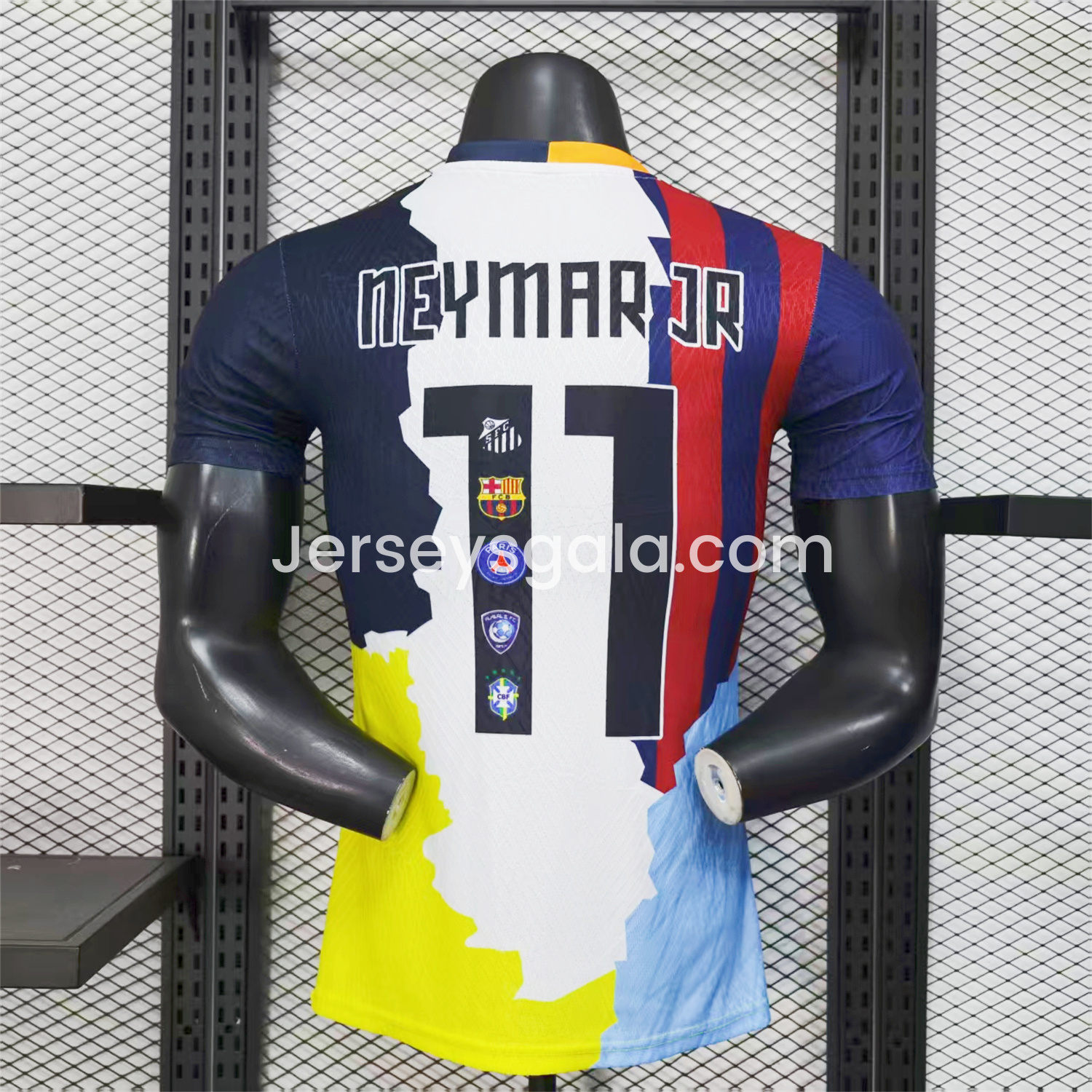 Neymar Career Commemorative Jersey - Player Version - B.A.R.S.A Brazil Paris Saint-Germain PSG Santos Al Hilal SFC - SOCCERDEALSHOP