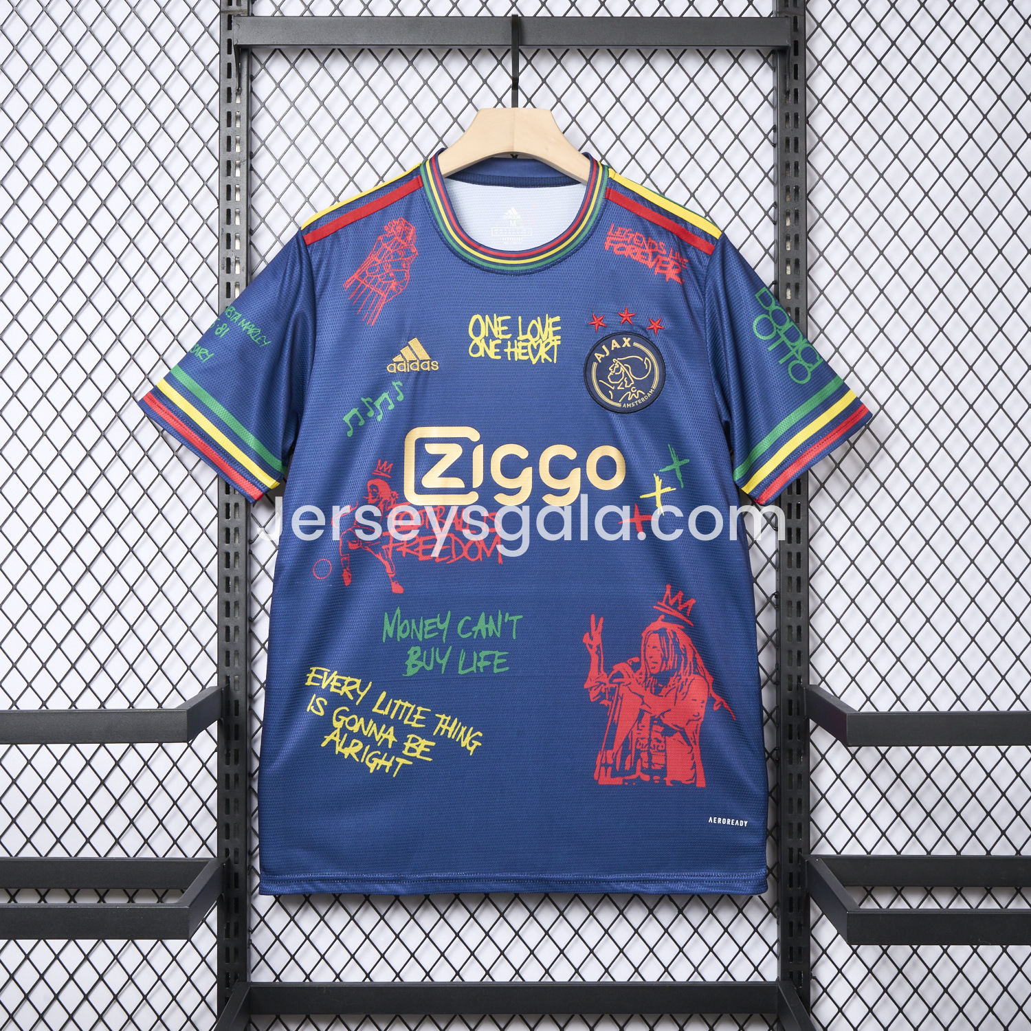 Ajax x B-O-B Marly 2025-26 40th Blue Special Edition Jersey - Fans Version - SOCCERDEALSHOP