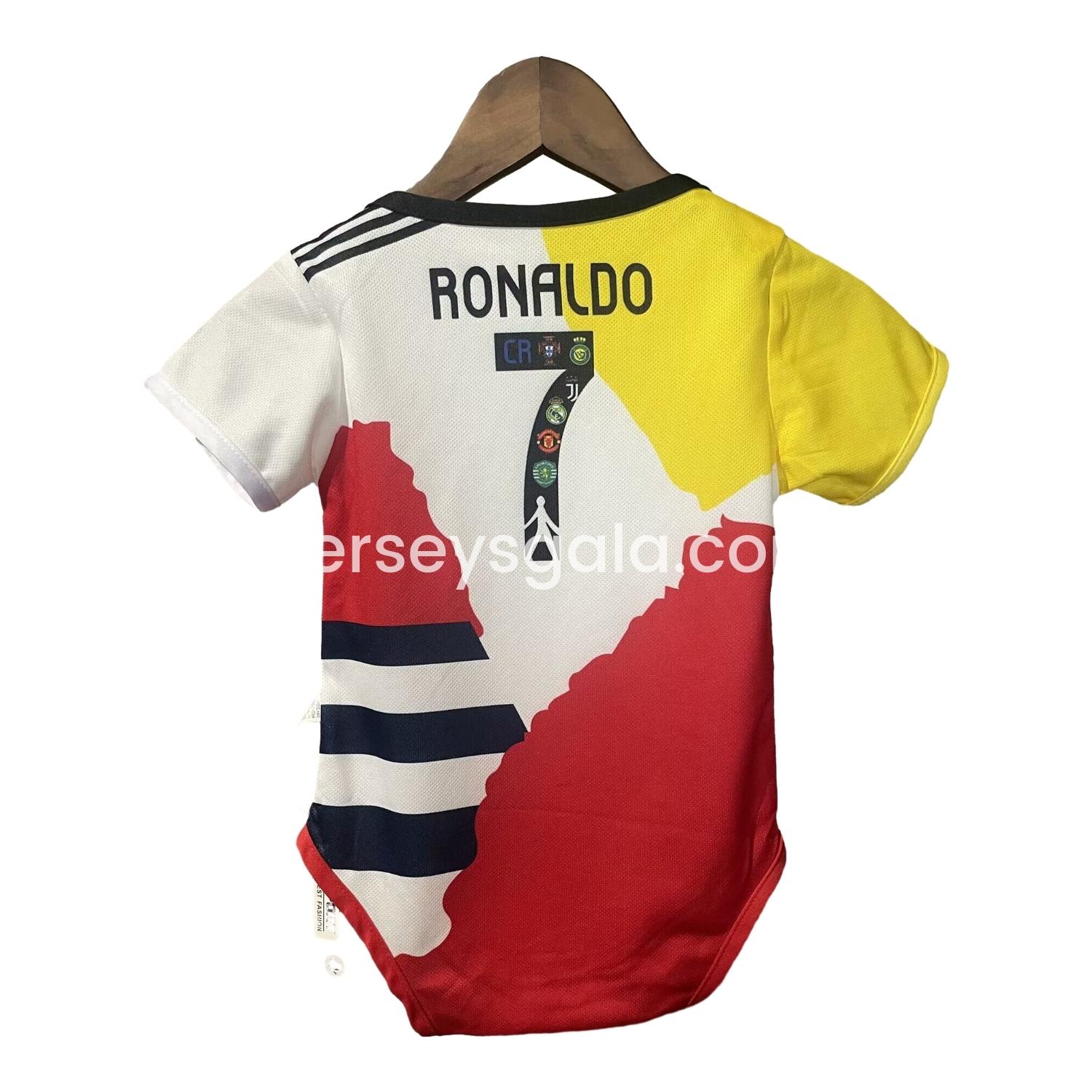 Cristiano Ronaldo Career Commemorative Baby Crawling Suit - Real Madrid Juventus Portugal Manchester United Al Nassr Sporting CP - SOCCERDEALSHOP