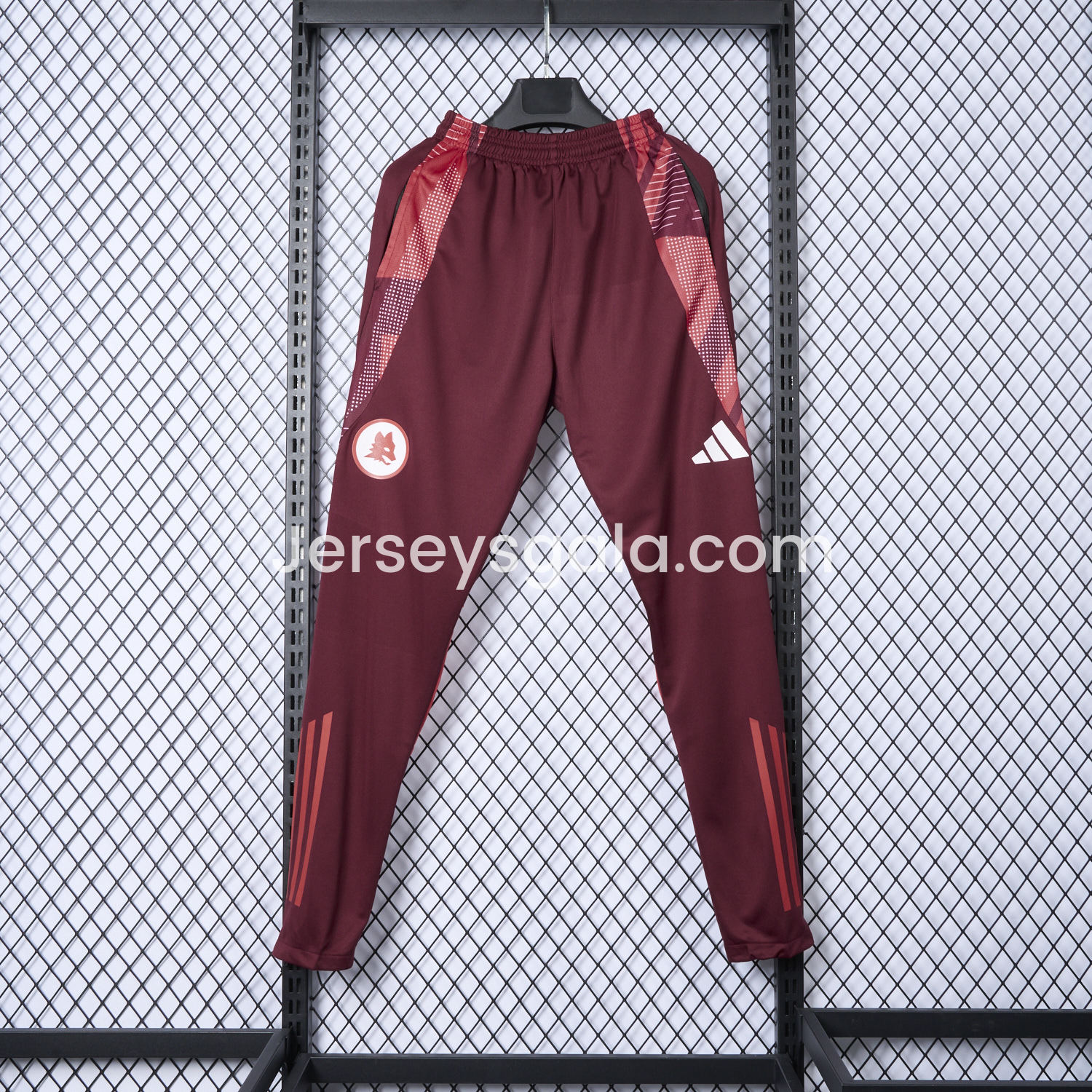 AS Roma 24-25 Burgundy Training Pants - Player Version - SOCCERDEALSHOP