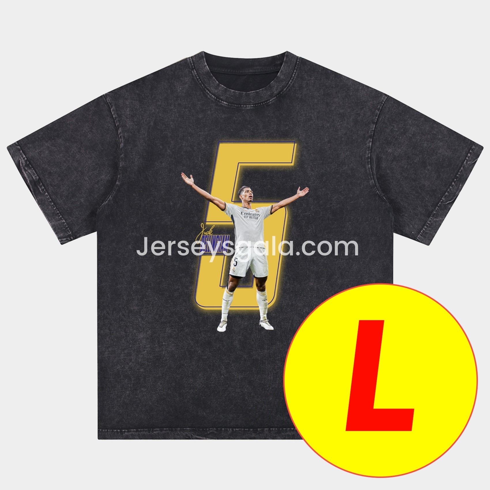 Bellingham Real Madrid England Oversized Washed T-Shirt - SOCCERDEALSHOP