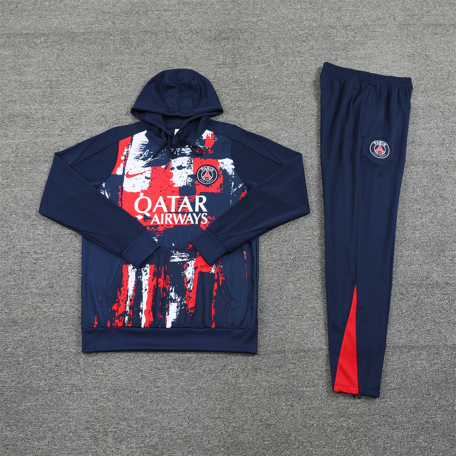Paris Saint-Germain PSG 24-25 Training Hoodie Set - Royal Blue Hoodie and Pants - SOCCERDEALSHOP