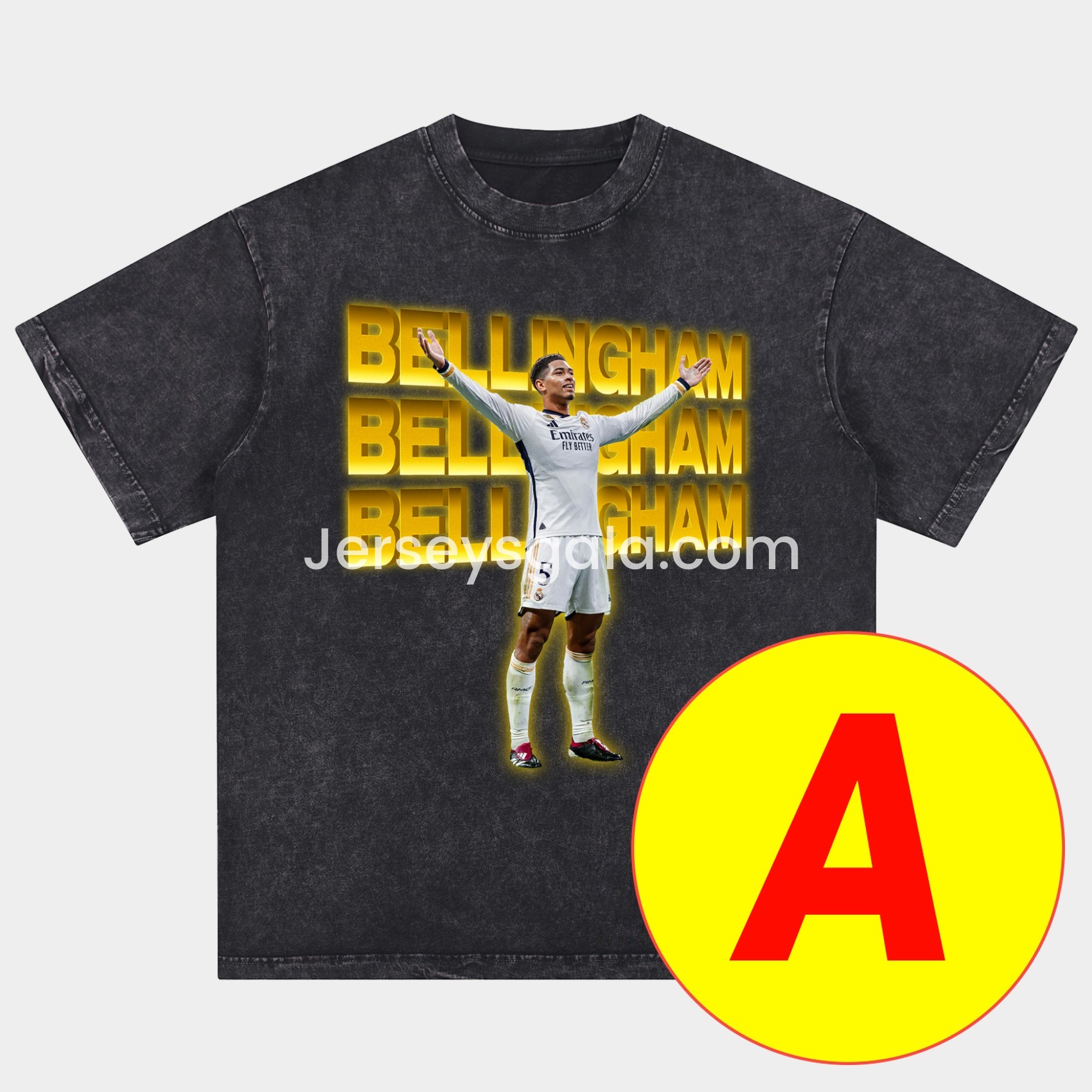Bellingham Real Madrid England Oversized Washed T-Shirt - SOCCERDEALSHOP