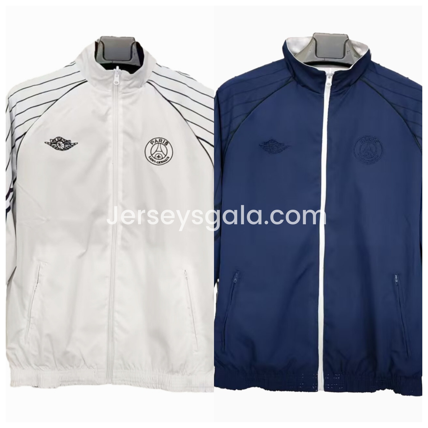 Paris Saint-Germain PSG 24-25 Wings Double Sided Reversible Windbreaker - White & Blue - SOCCERDEALSHOP