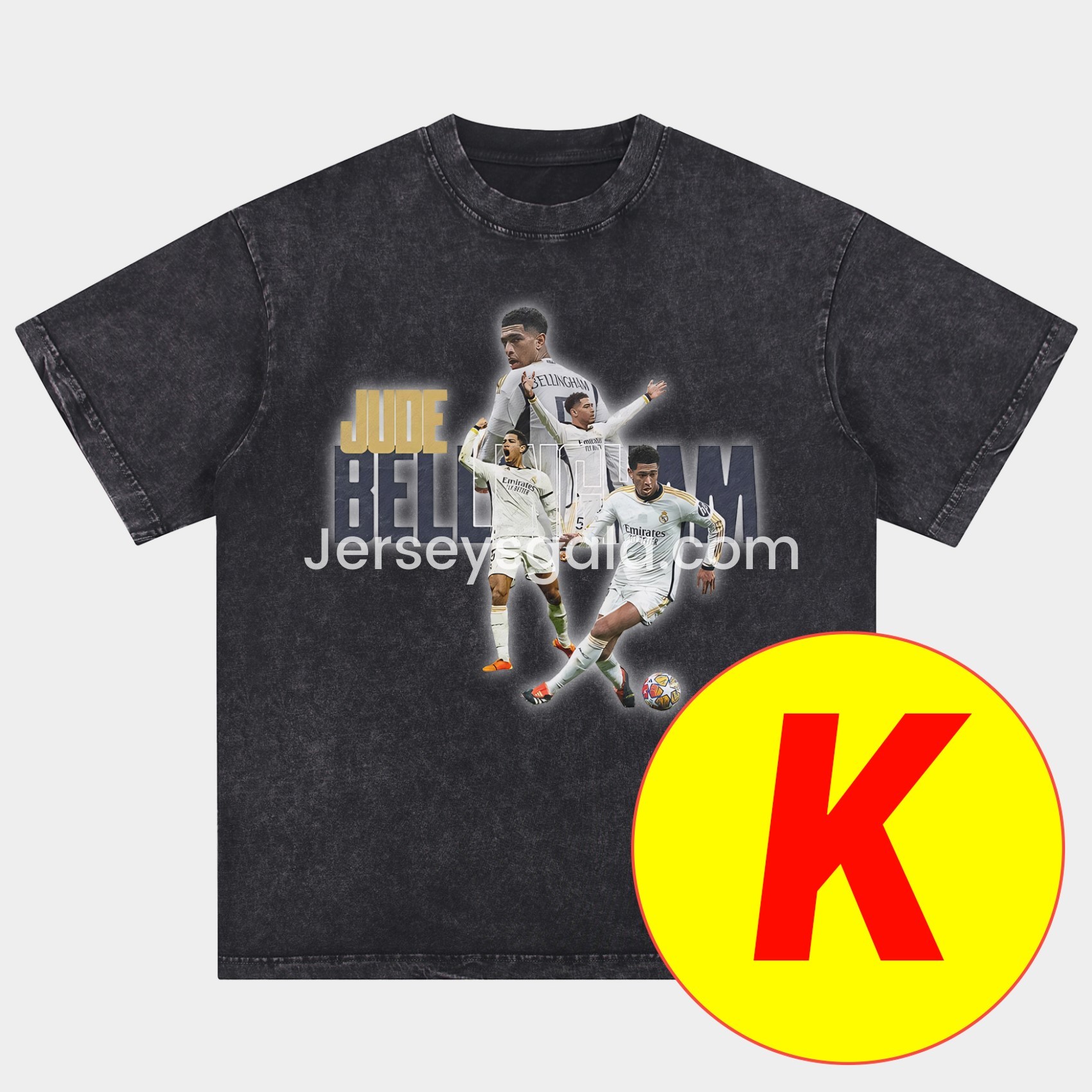 Bellingham Real Madrid England Oversized Washed T-Shirt - SOCCERDEALSHOP