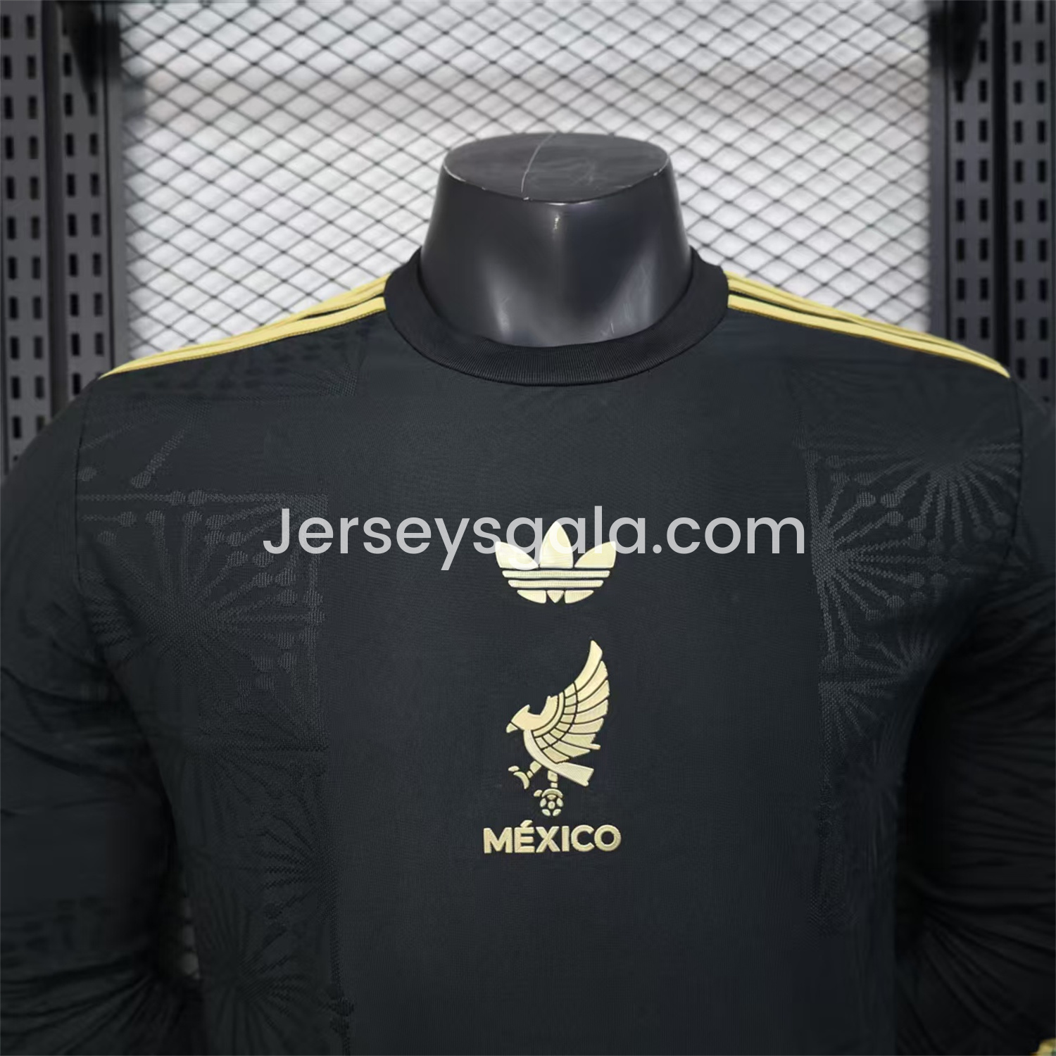 Mexico 2025 Gold Cup Black Long Sleeves Jersey - Player Version - SOCCERDEALSHOP