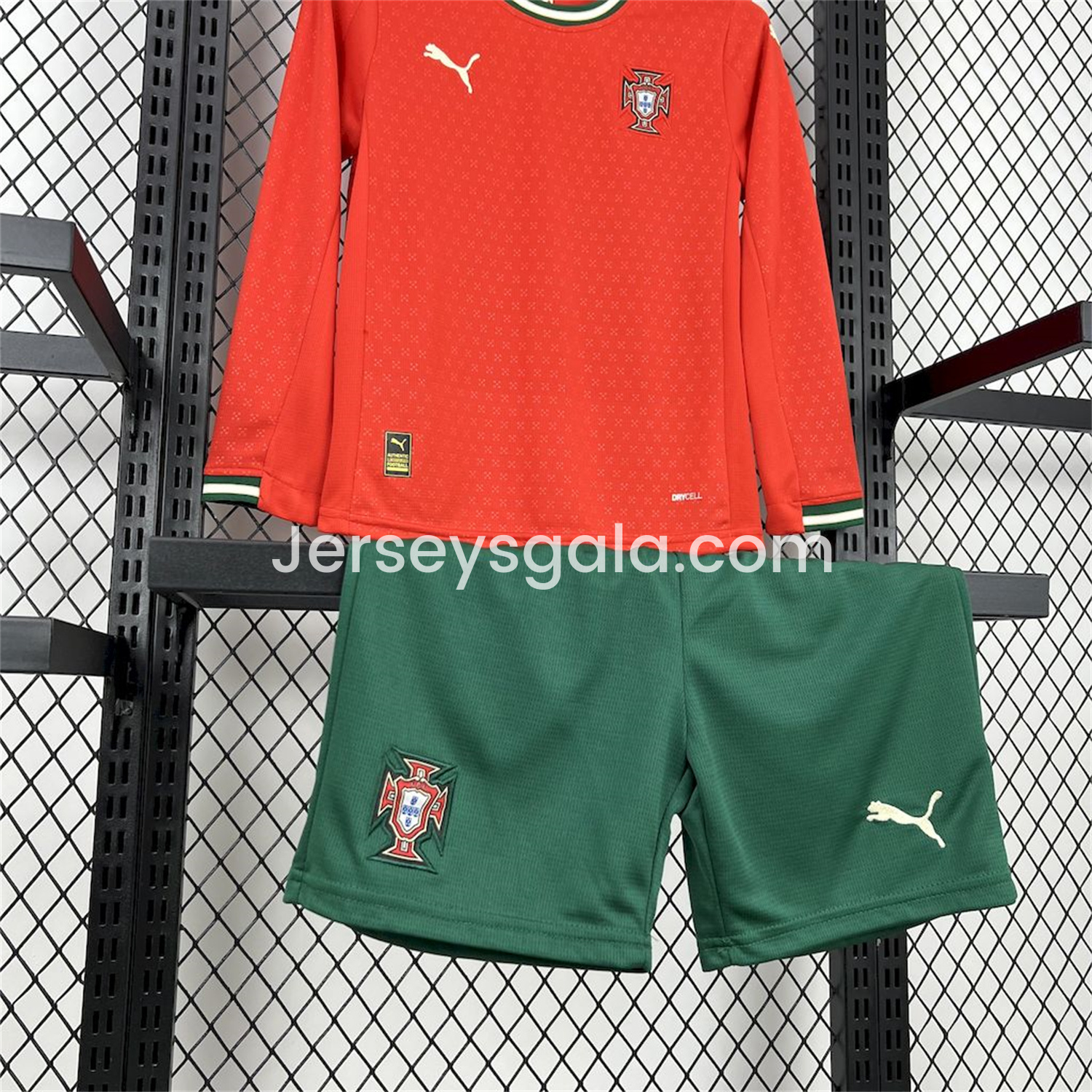 Portugal 2025-26 Home Long Sleeves Kids Kit - SOCCERDEALSHOP