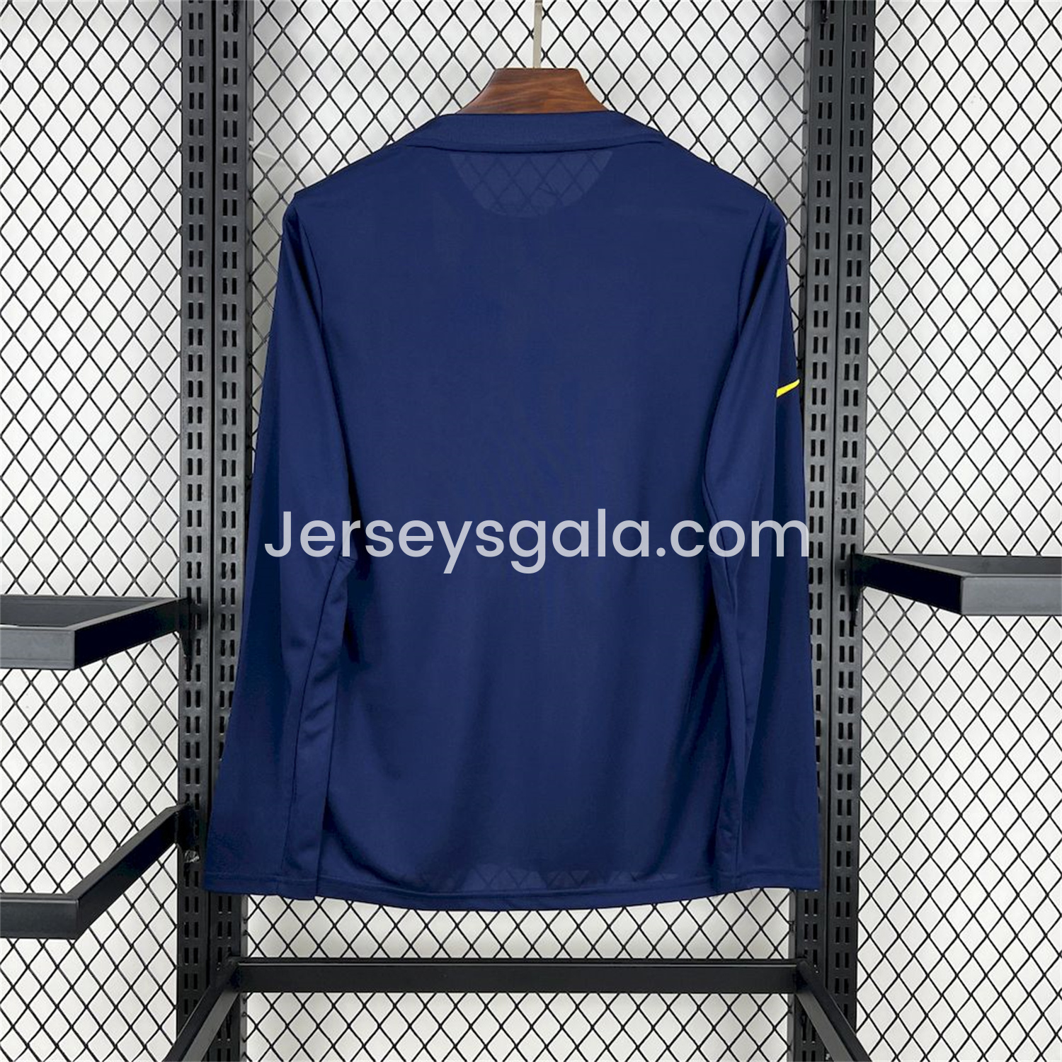 Atletico Madrid 25-26 Yellow Blue Stripes Pre-Match Training Long Sleeves Jersey - Fans Version - SOCCERDEALSHOP