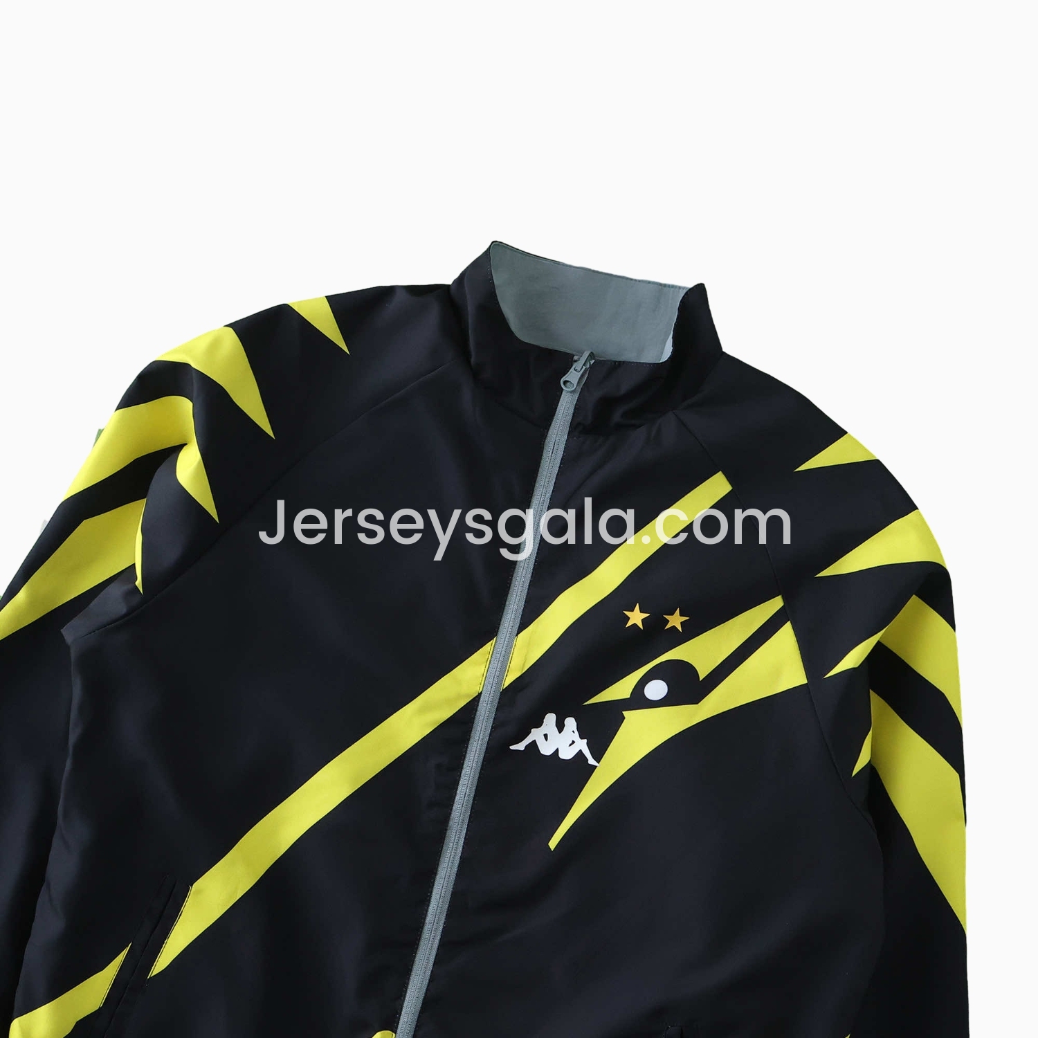 Borussia Dortmund 24-25 Retro Style Double Sided Reversible Windbreaker - Black & Grey - SOCCERDEALSHOP