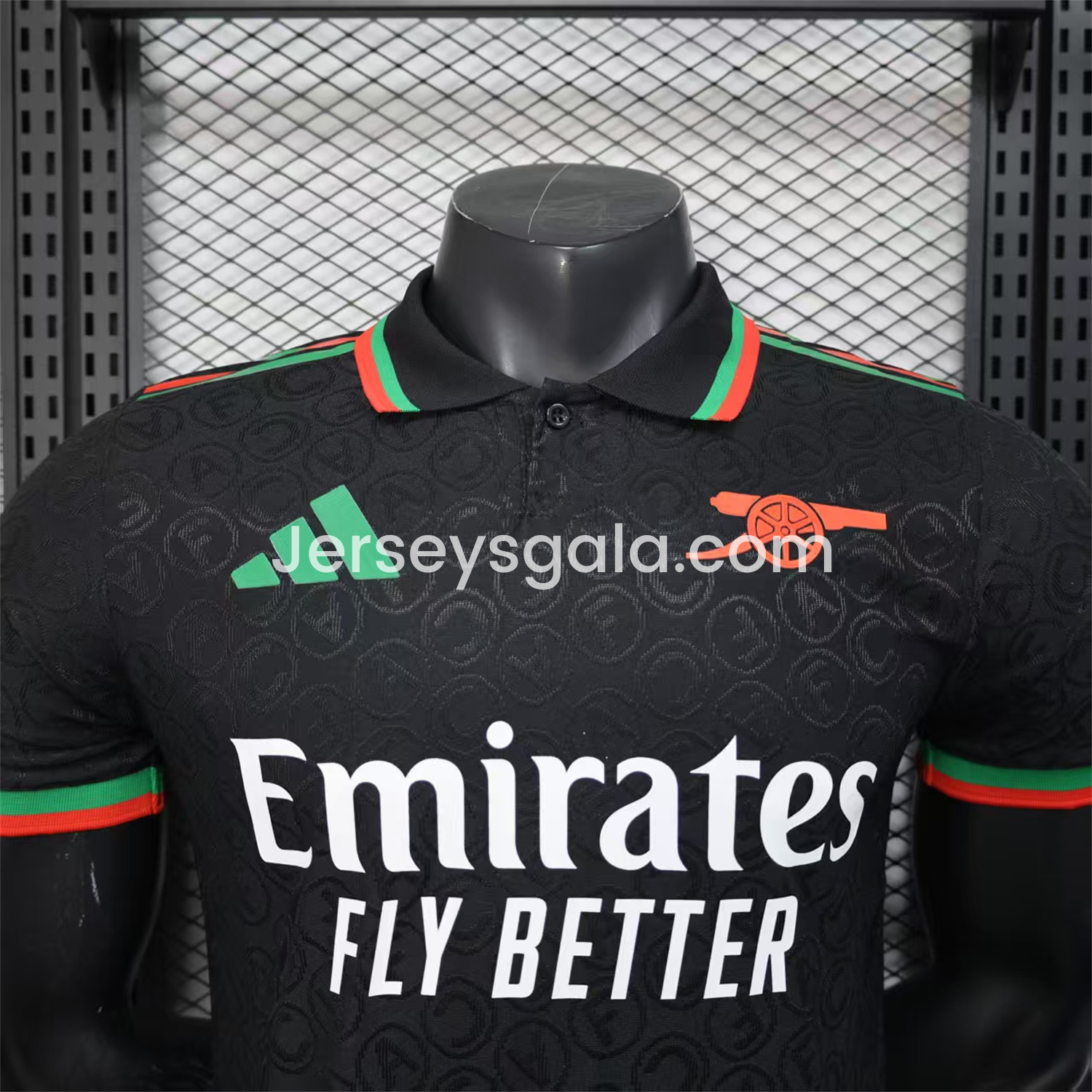Arsenal 25-26 Black POLO Letter Pattern Special Jersey - Player Version - SOCCERDEALSHOP