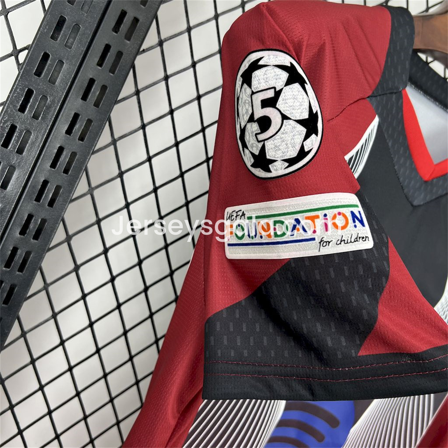 B.A.R.S.A 25-26 T90 Red Black Gradient and White Lines Special Jersey - Fans Version - SOCCERDEALSHOP