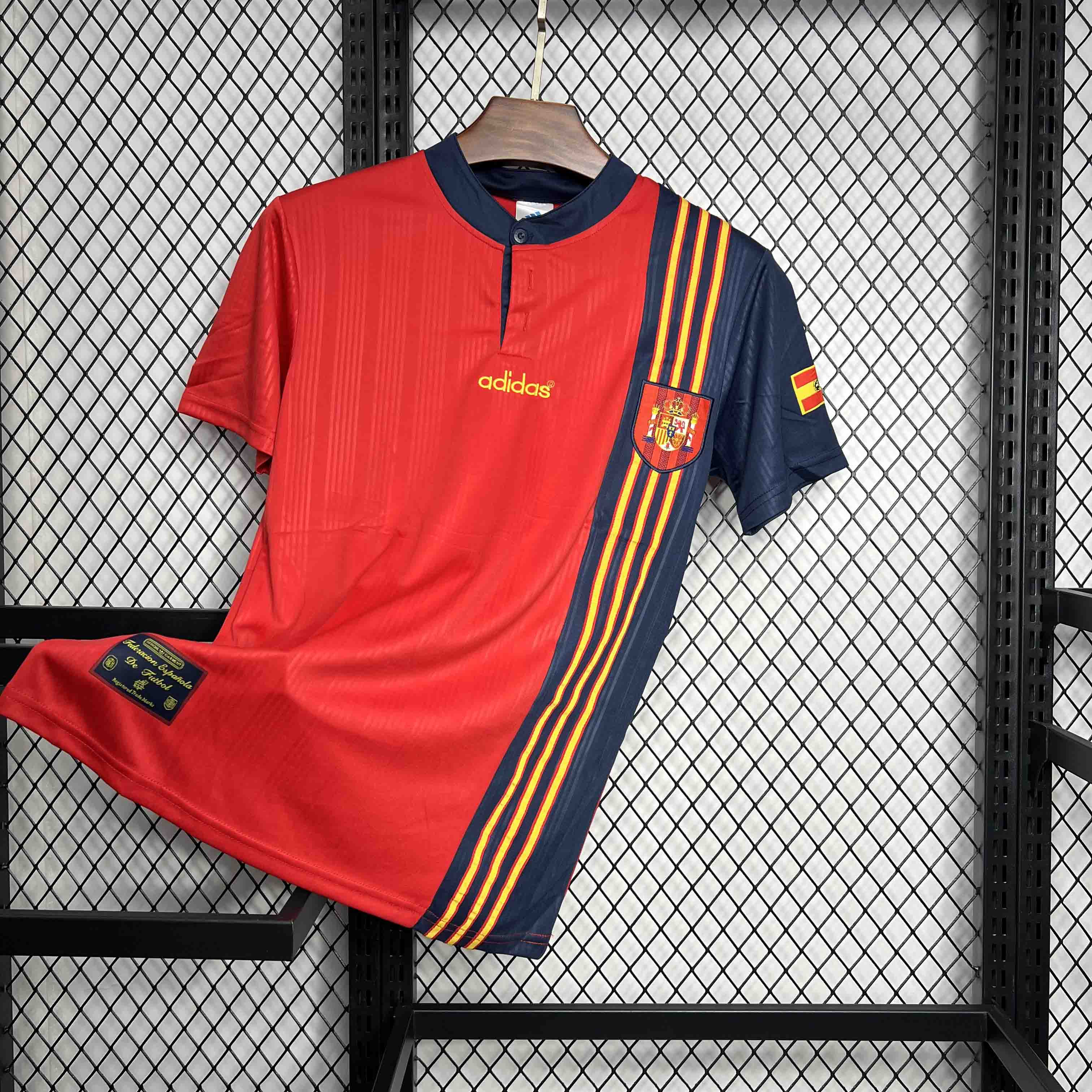 Retro Spain 1996 Home Jersey - SOCCERDEALSHOP