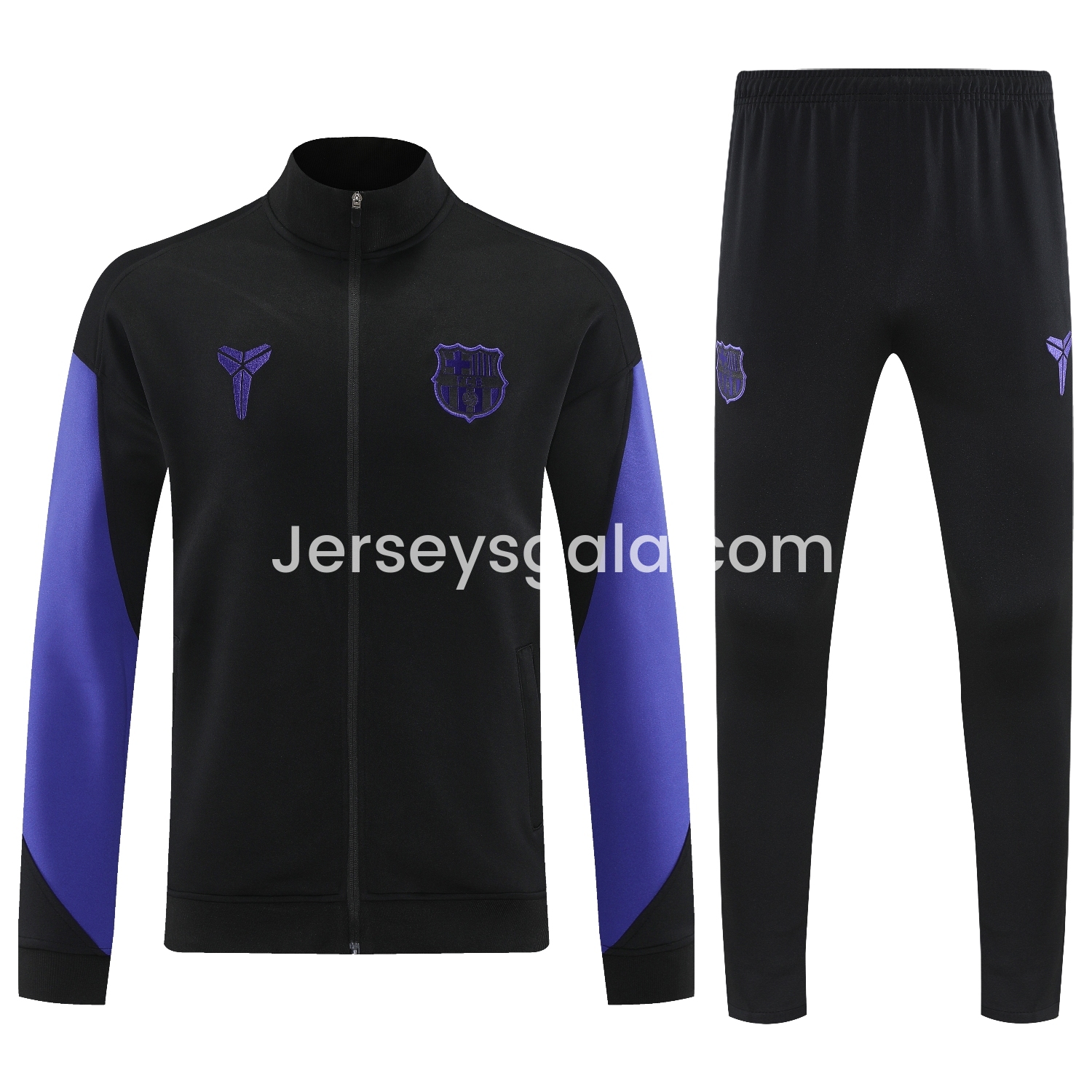 B.A.R.S.A 25-26 Jacket Training Tracksuit - Black Purple Jackets & Black Pants - SOCCERDEALSHOP