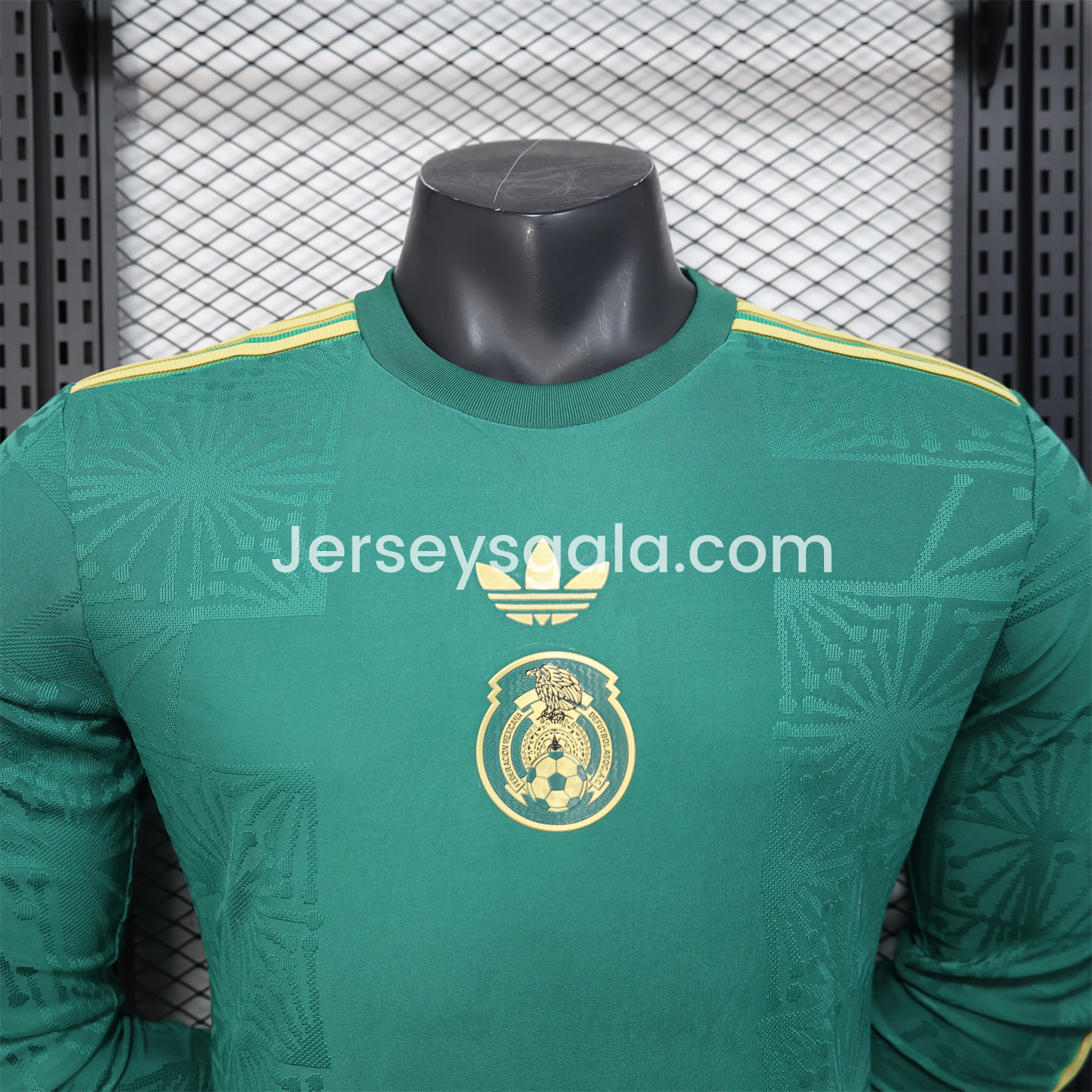 Mexico 2025 Gold Cup Green Long Sleeves Jersey - Player Version - SOCCERDEALSHOP
