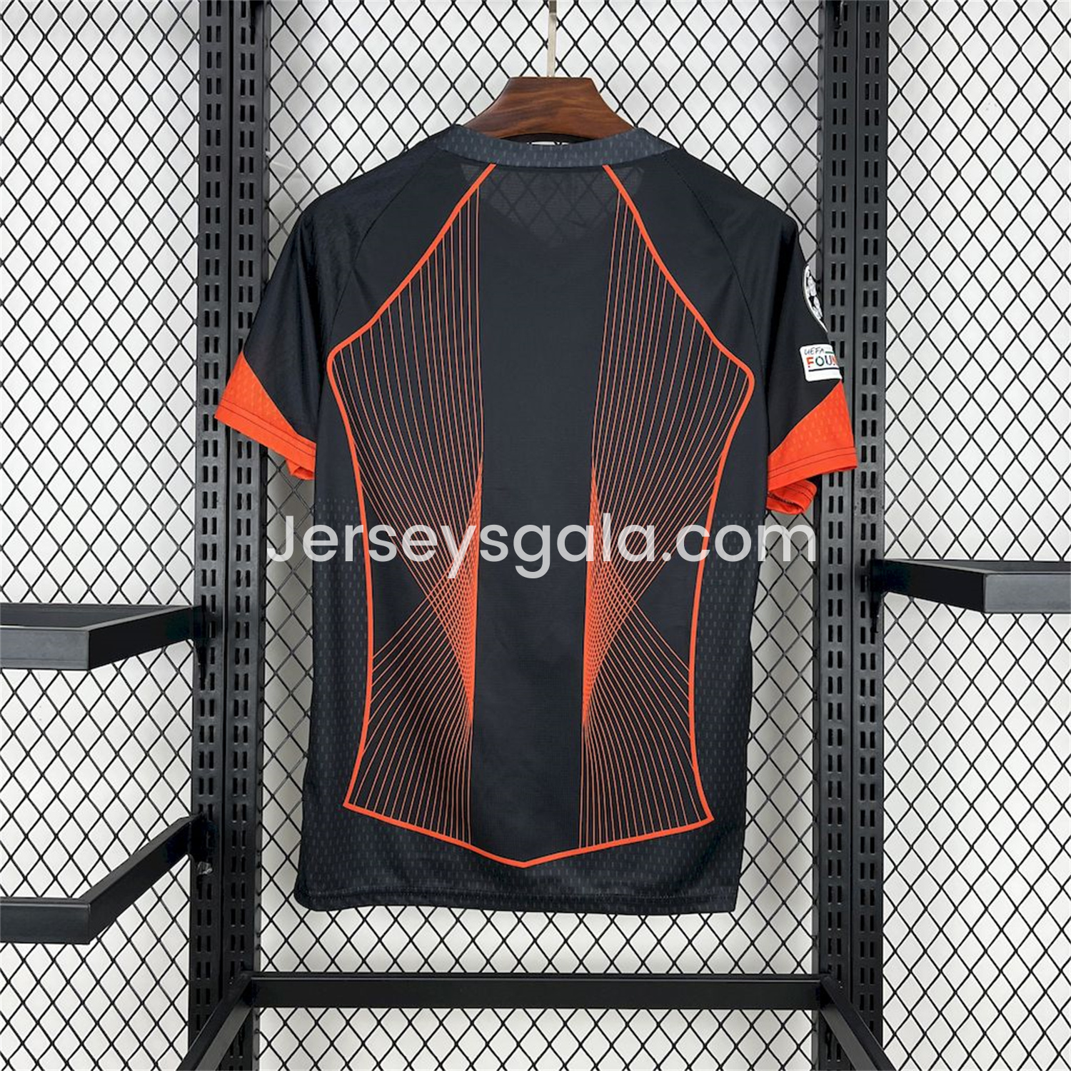 B.A.R.S.A 25-26 T90 Orange Lines Black Special Jersey - Fans Version - SOCCERDEALSHOP