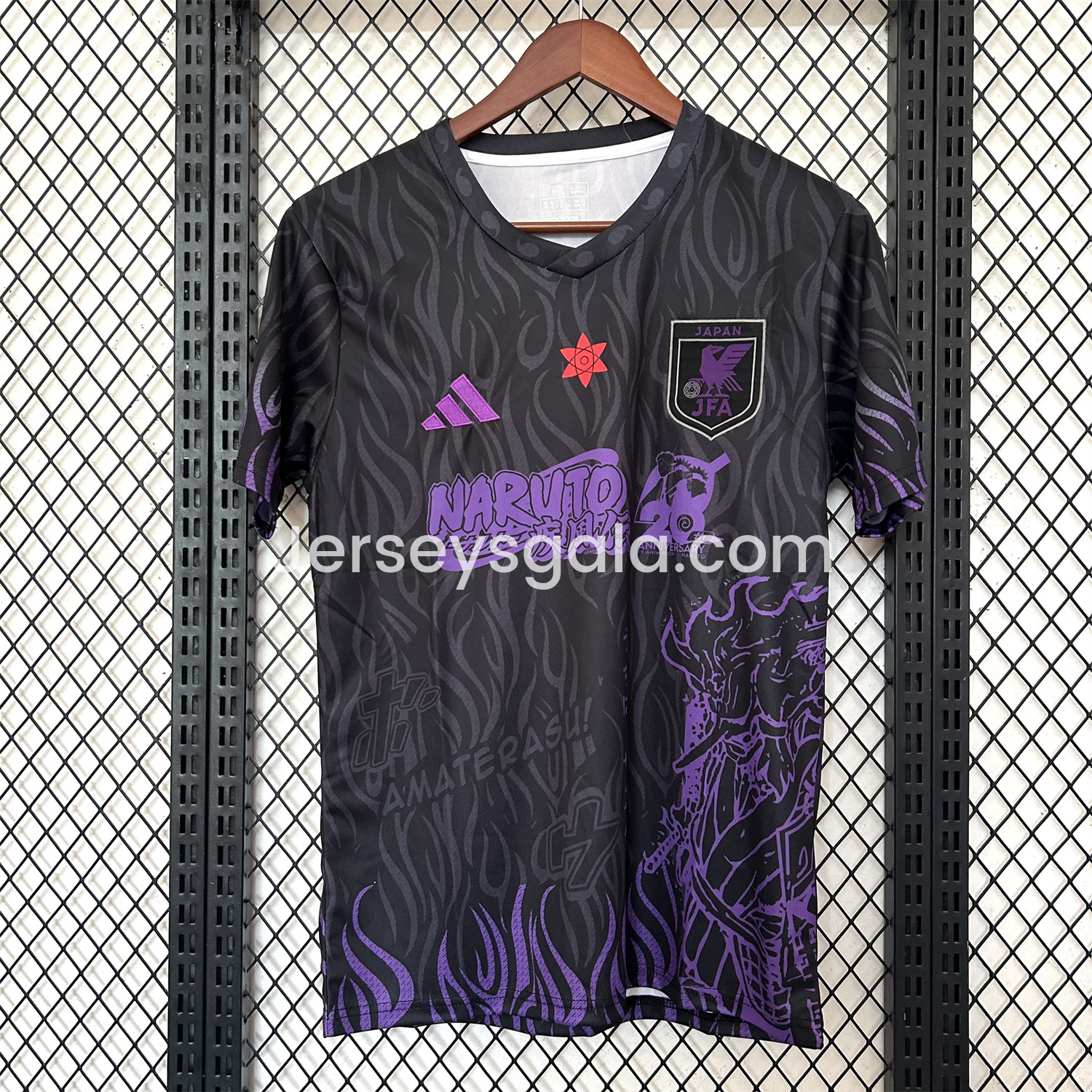 Japan 25-26 Purple NARUTO 20th Anniversary Black Special Jersey - Fans Version - SOCCERDEALSHOP