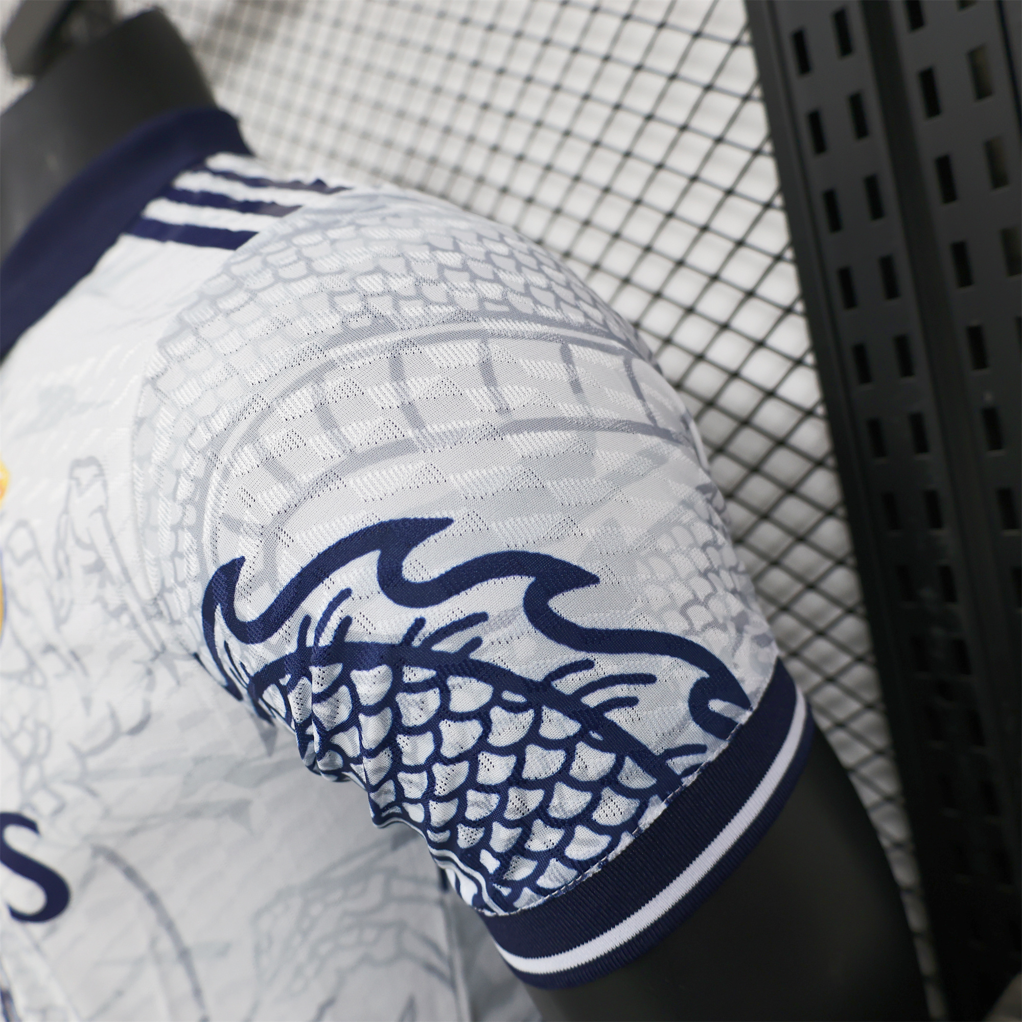 Real Madrid 24-25 Black Dragons Pattern White Special Edition Jersey - Player Version - SOCCERDEALSHOP