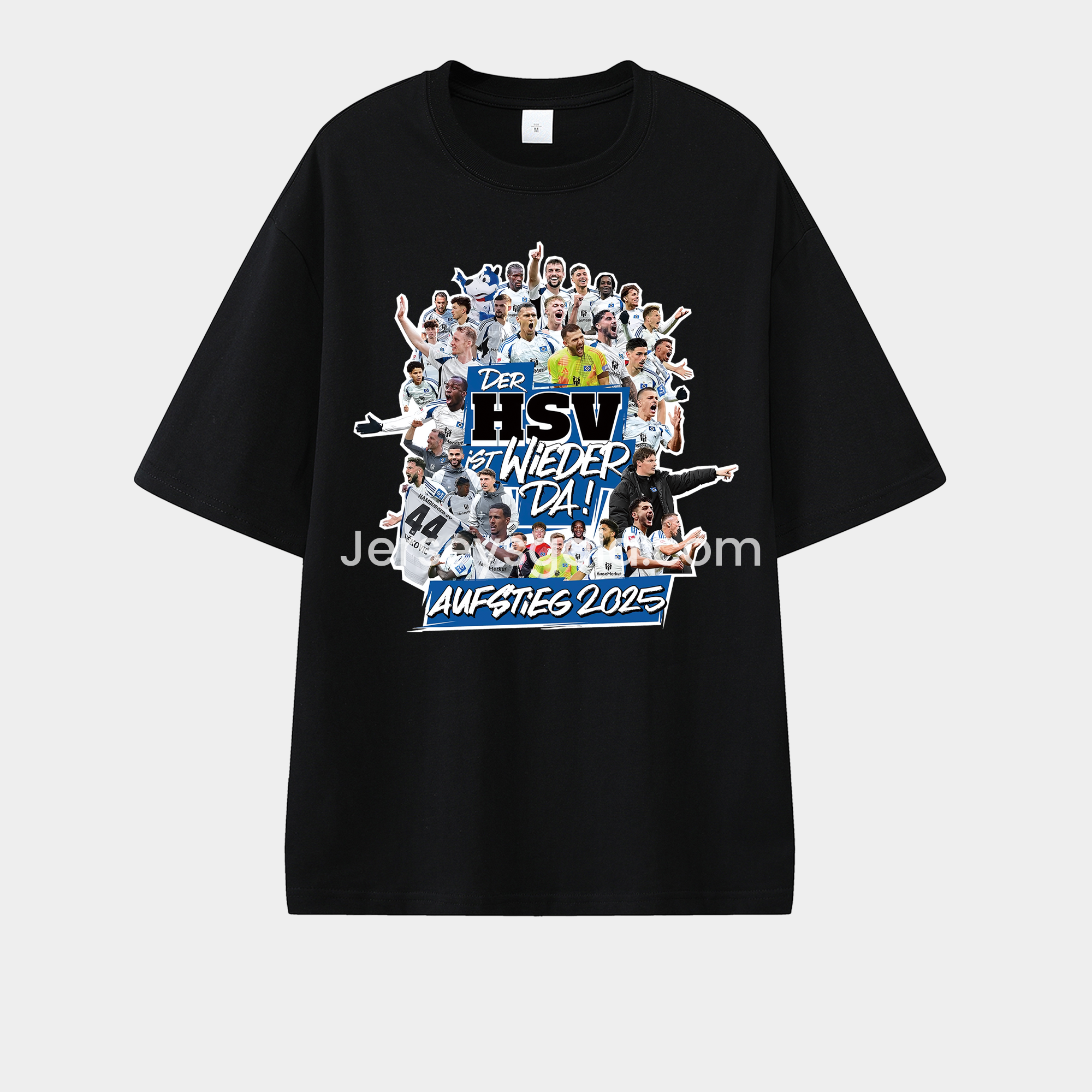 Hamburger SV DER HSV IST WIEDER DA AUFSTIEG 2025 Unisex Pure Cotton T-shirt - SOCCERDEALSHOP