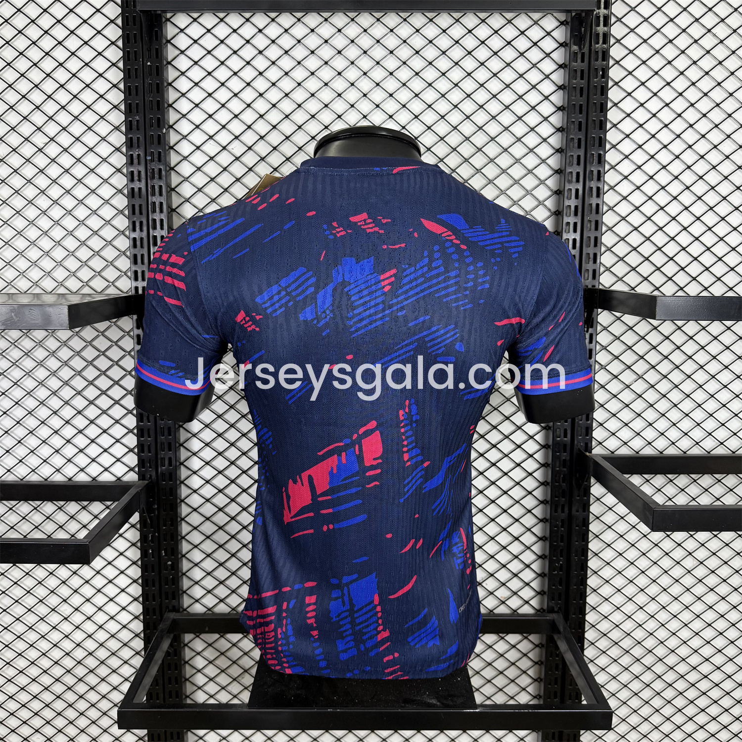B.A.R.S.A 25-26 Red and Blue Graffiti Deep Blue Jersey - Player Version - SOCCERDEALSHOP