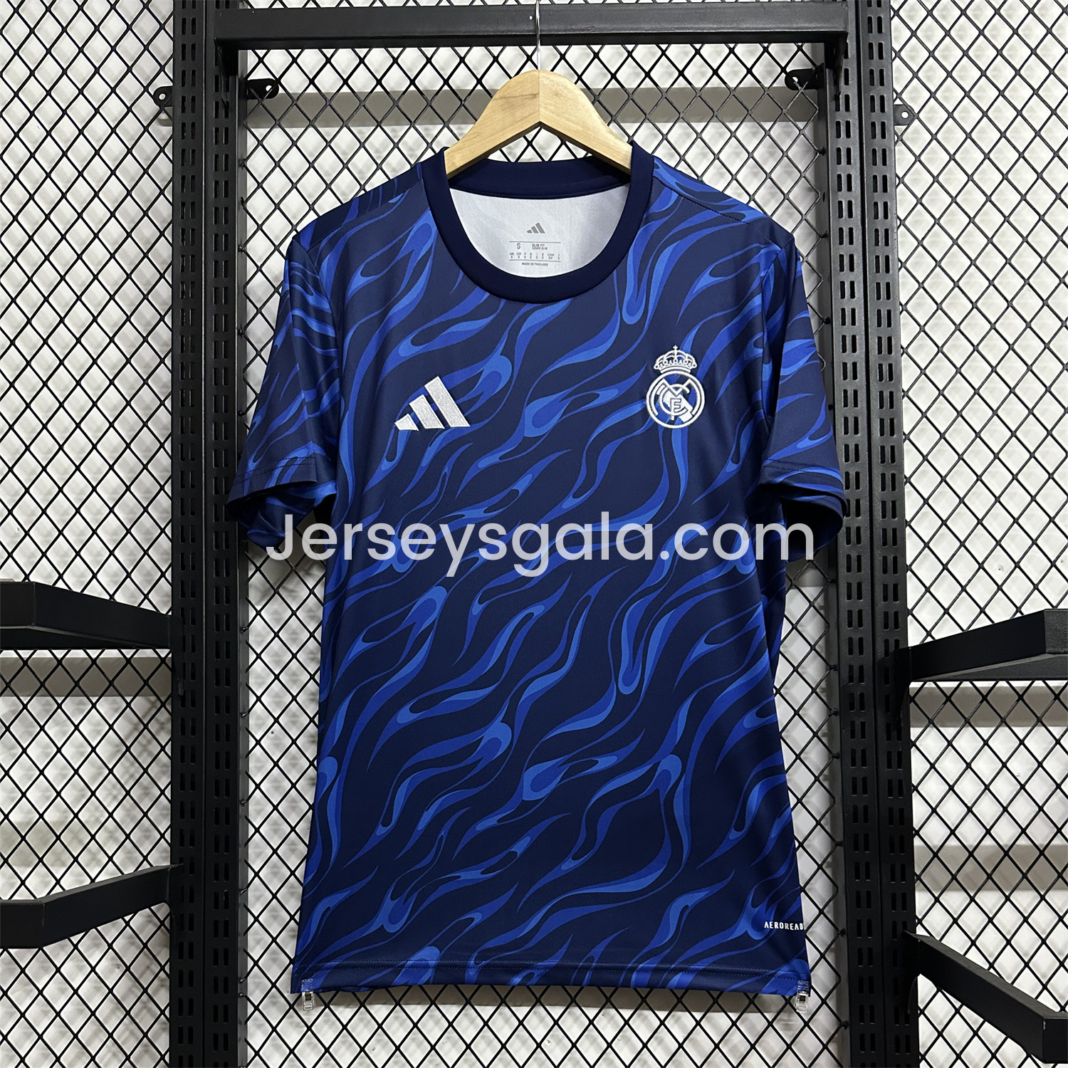Real Madrid 24-25 Blue Black Ripple Special Edition Jersey - Fans Version - SOCCERDEALSHOP