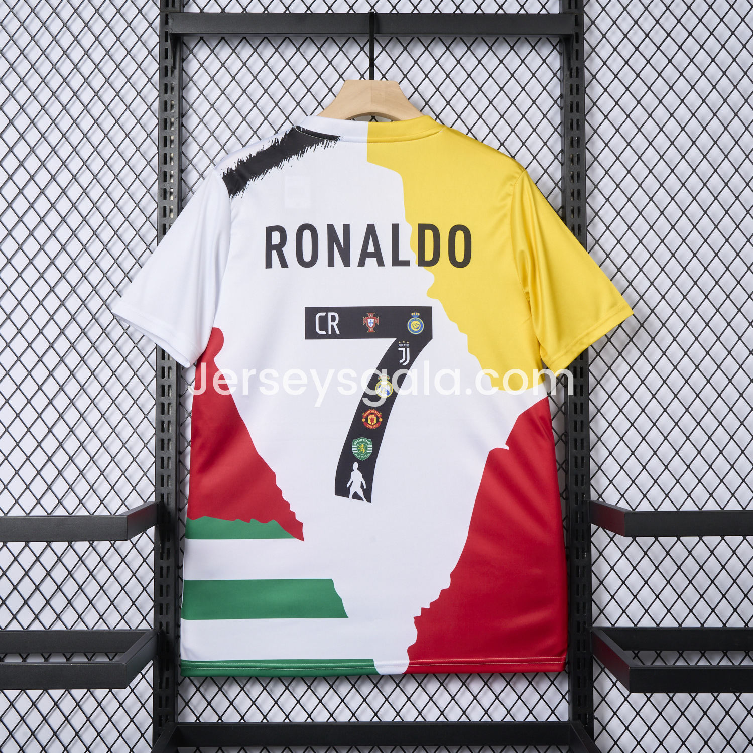 Cristiano Ronaldo Career Commemorative Jersey Real Madrid Manchester United Juventus Portugal Al Nassr Sporting CP - Fans Version - SOCCERDEALSHOP