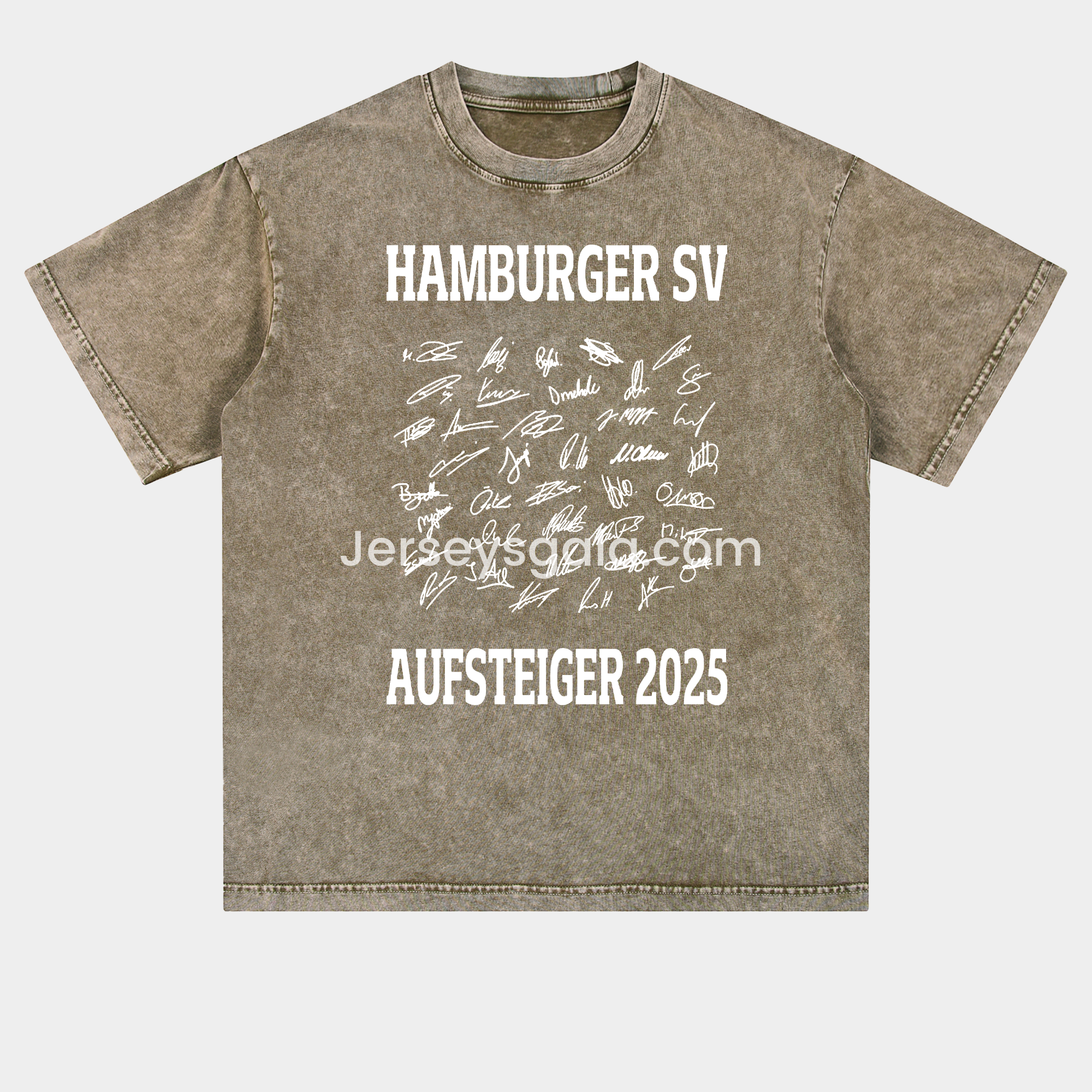 Hamburger SV AUFSTIEG 2025 Team Signatures Oversized Washed T-Shirt - SOCCERDEALSHOP