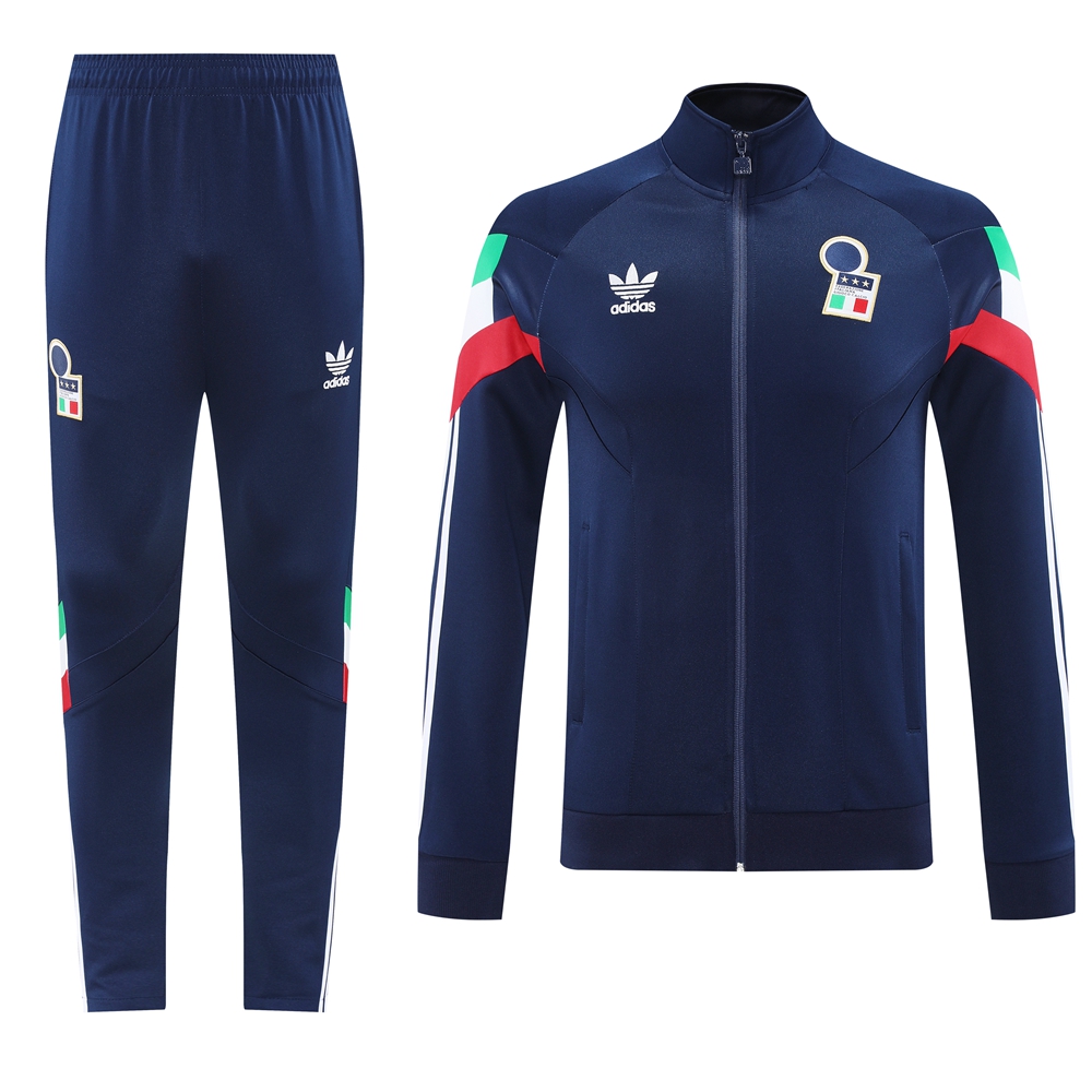 Italy 24-25 Training Hoodie Set - Royal Blue Hoodie and Pants - SOCCERDEALSHOP