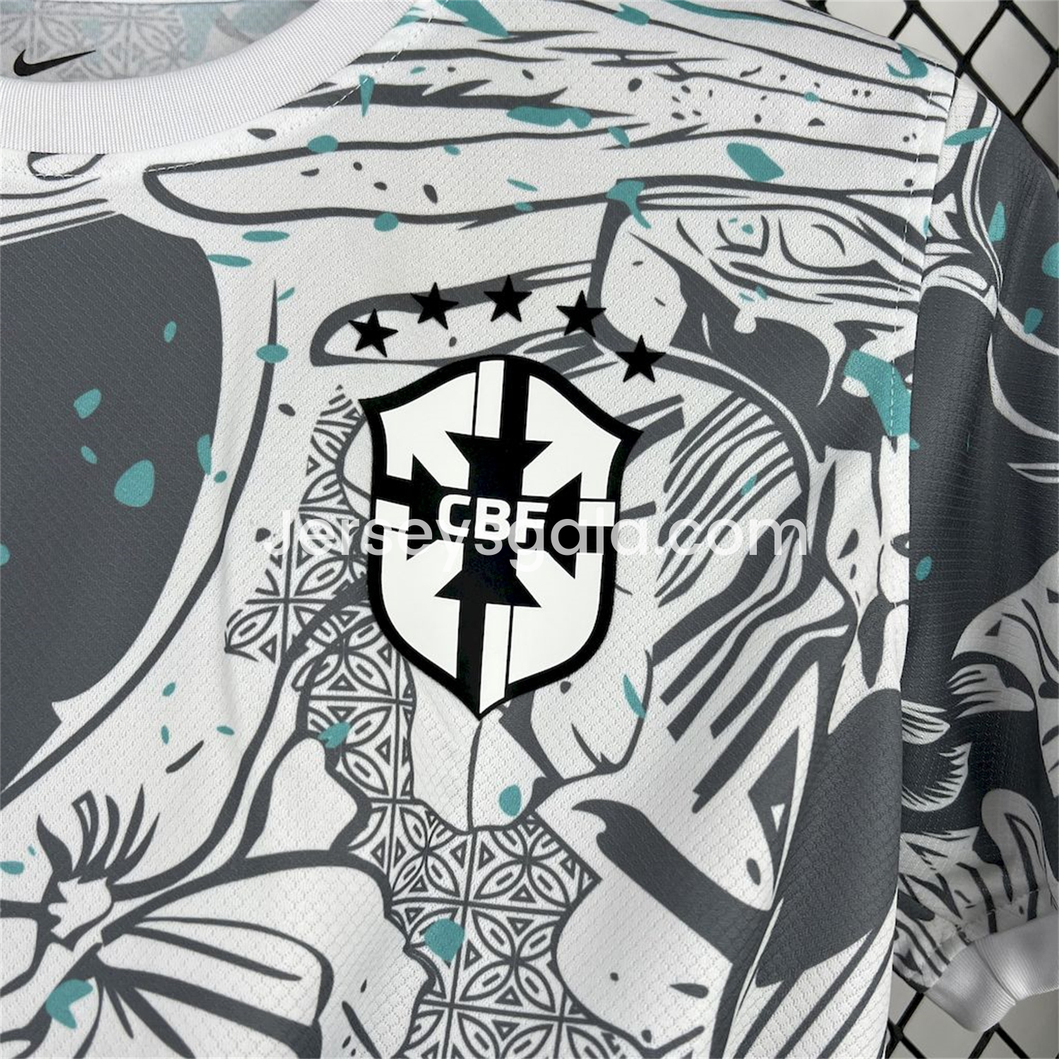 Brazil 2025 Blue Macaw Special Edition White Jersey - Fans Version - SOCCERDEALSHOP