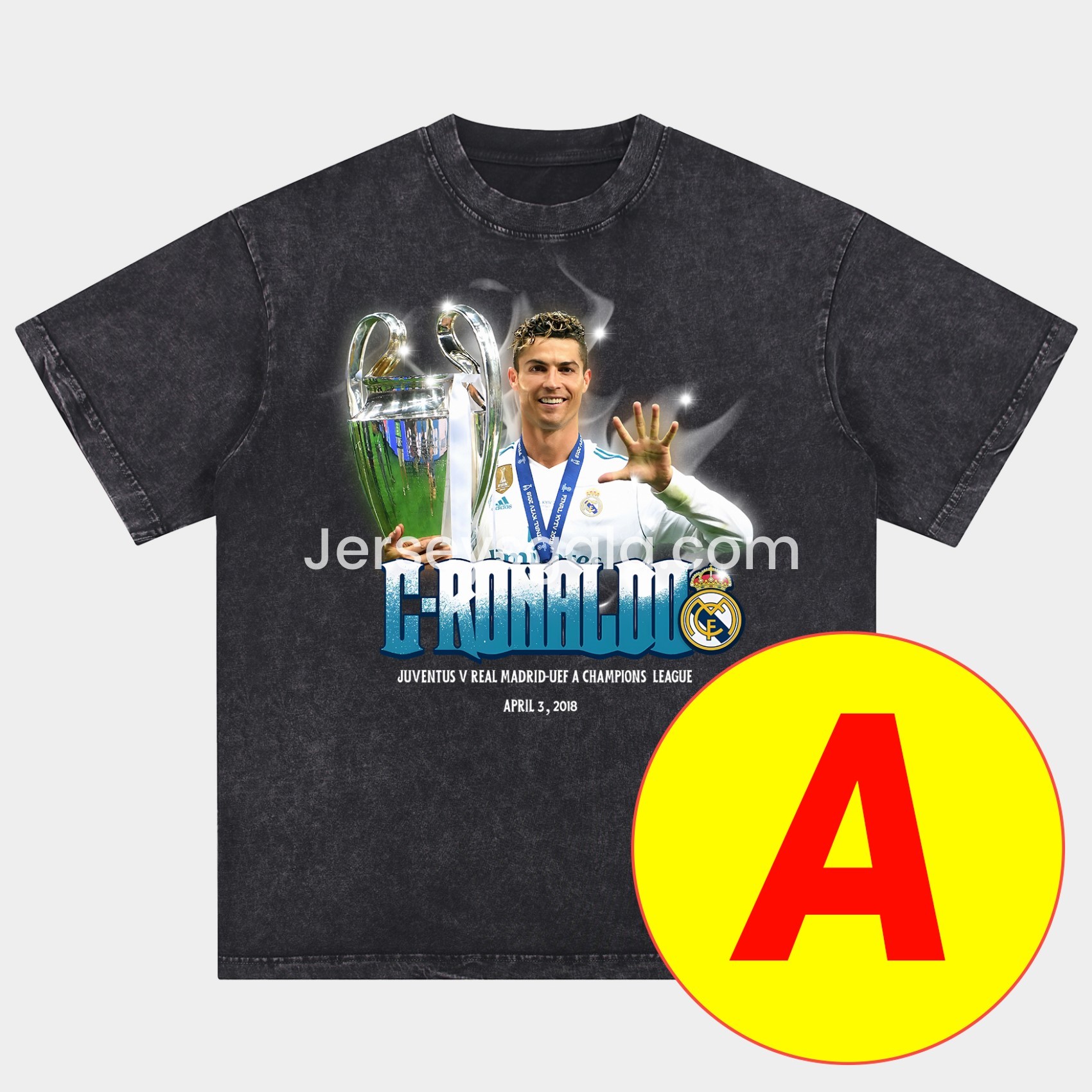 Cristiano Ronaldo Portugal Real Madrid Manchester United Oversized Washed T-Shirt - SOCCERDEALSHOP